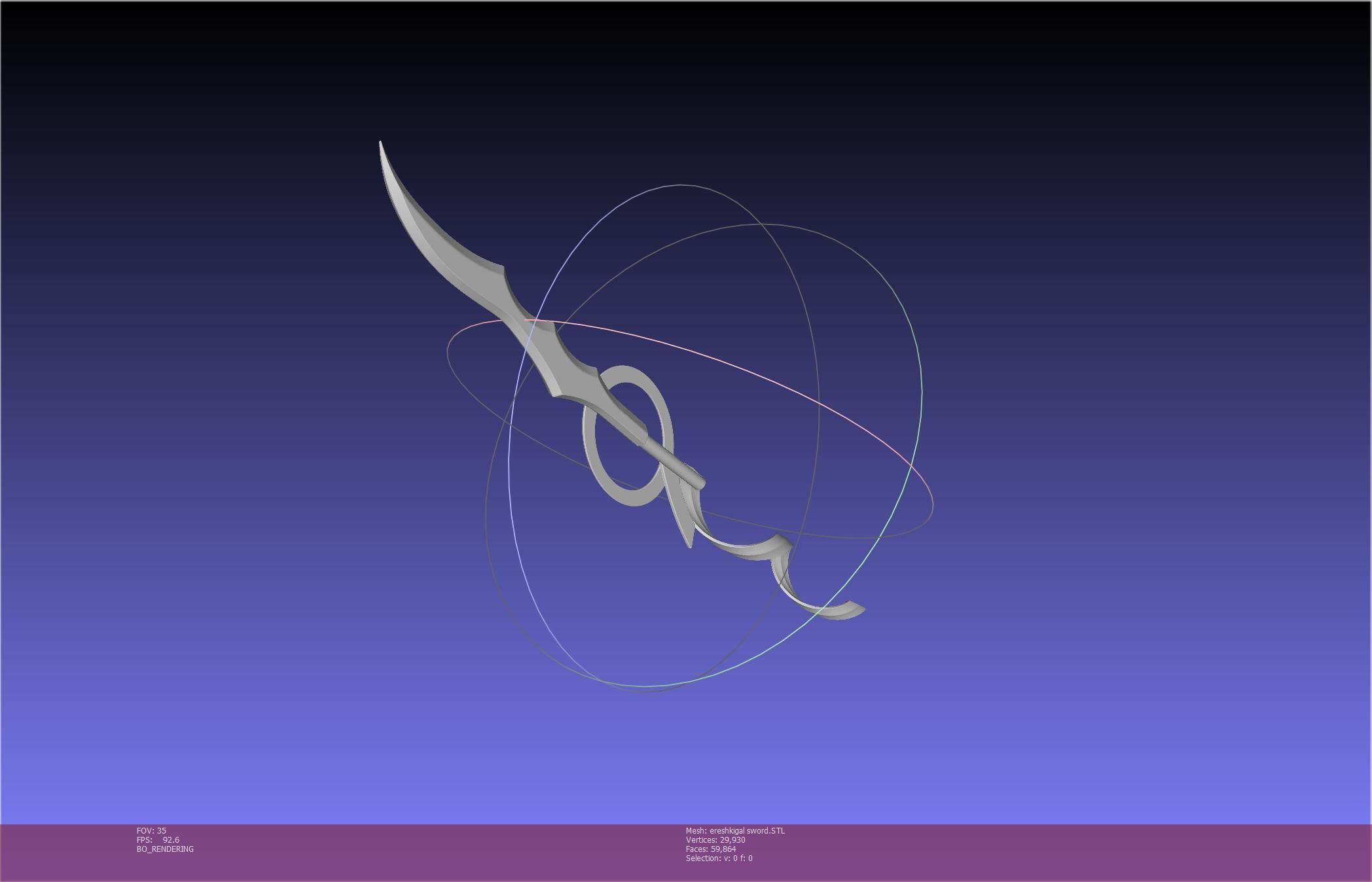 Fate Grand Order Ereshkigal Sword Printable Assembly 3D print model_67