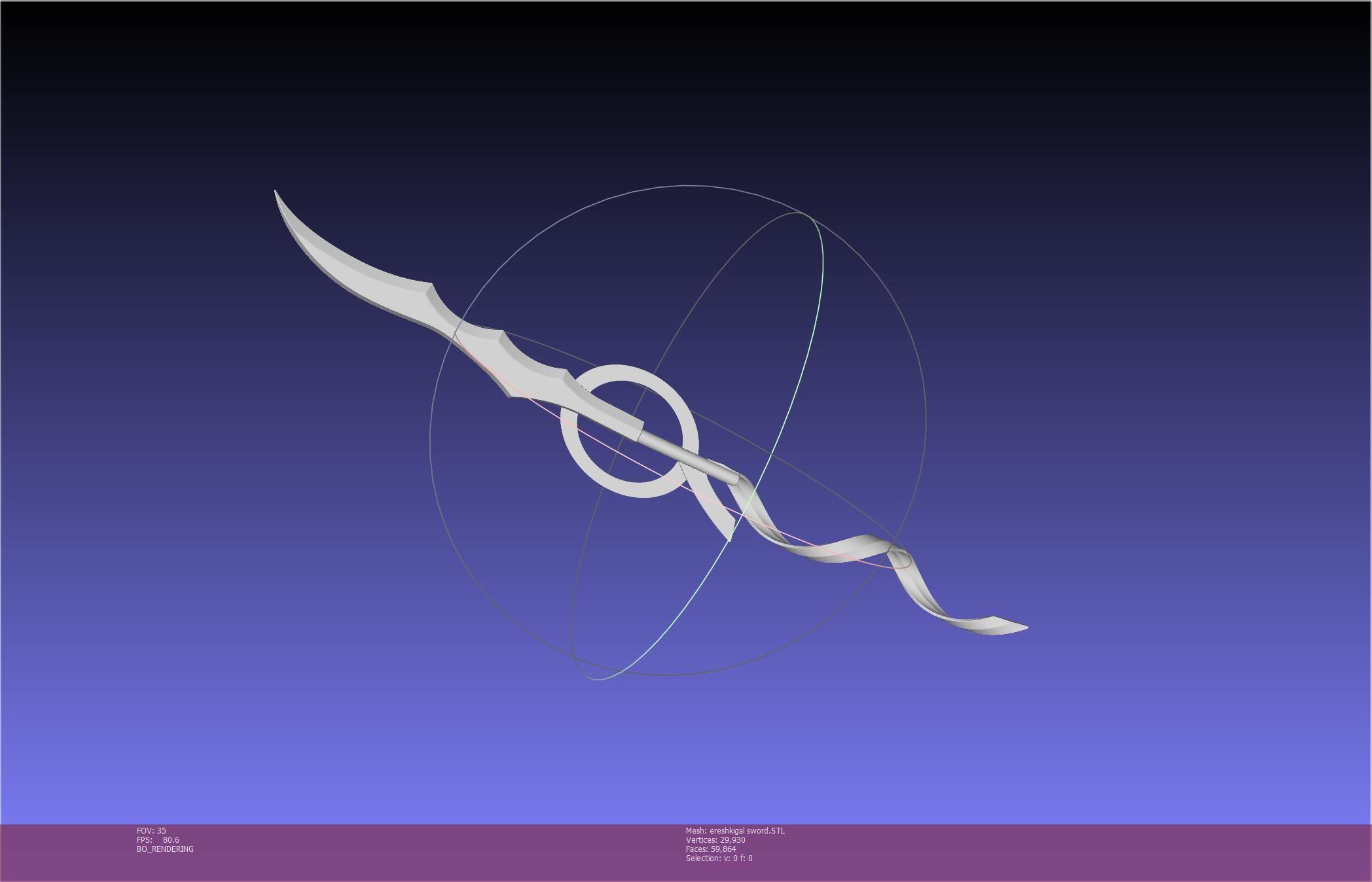 Fate Grand Order Ereshkigal Sword Printable Assembly 3D print model_62