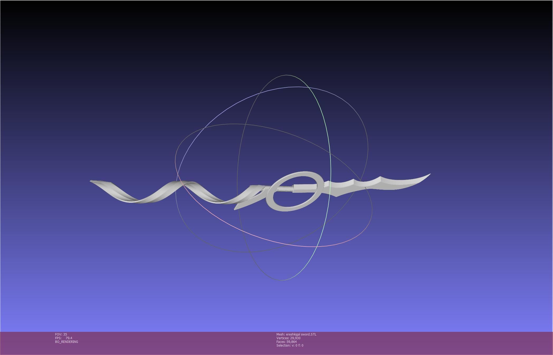 Fate Grand Order Ereshkigal Sword Printable Assembly 3D print model_76