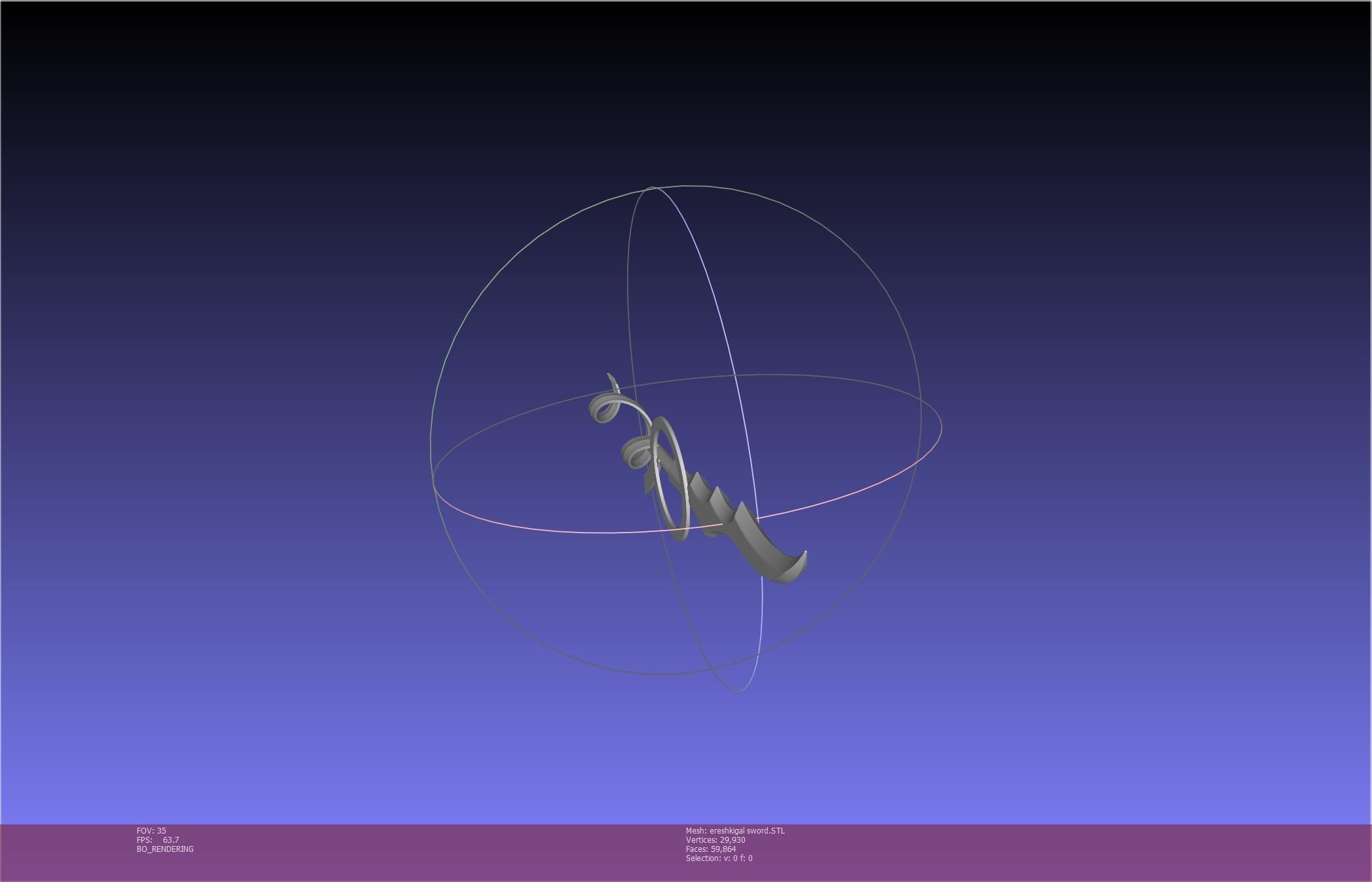 Fate Grand Order Ereshkigal Sword Printable Assembly 3D print model_28