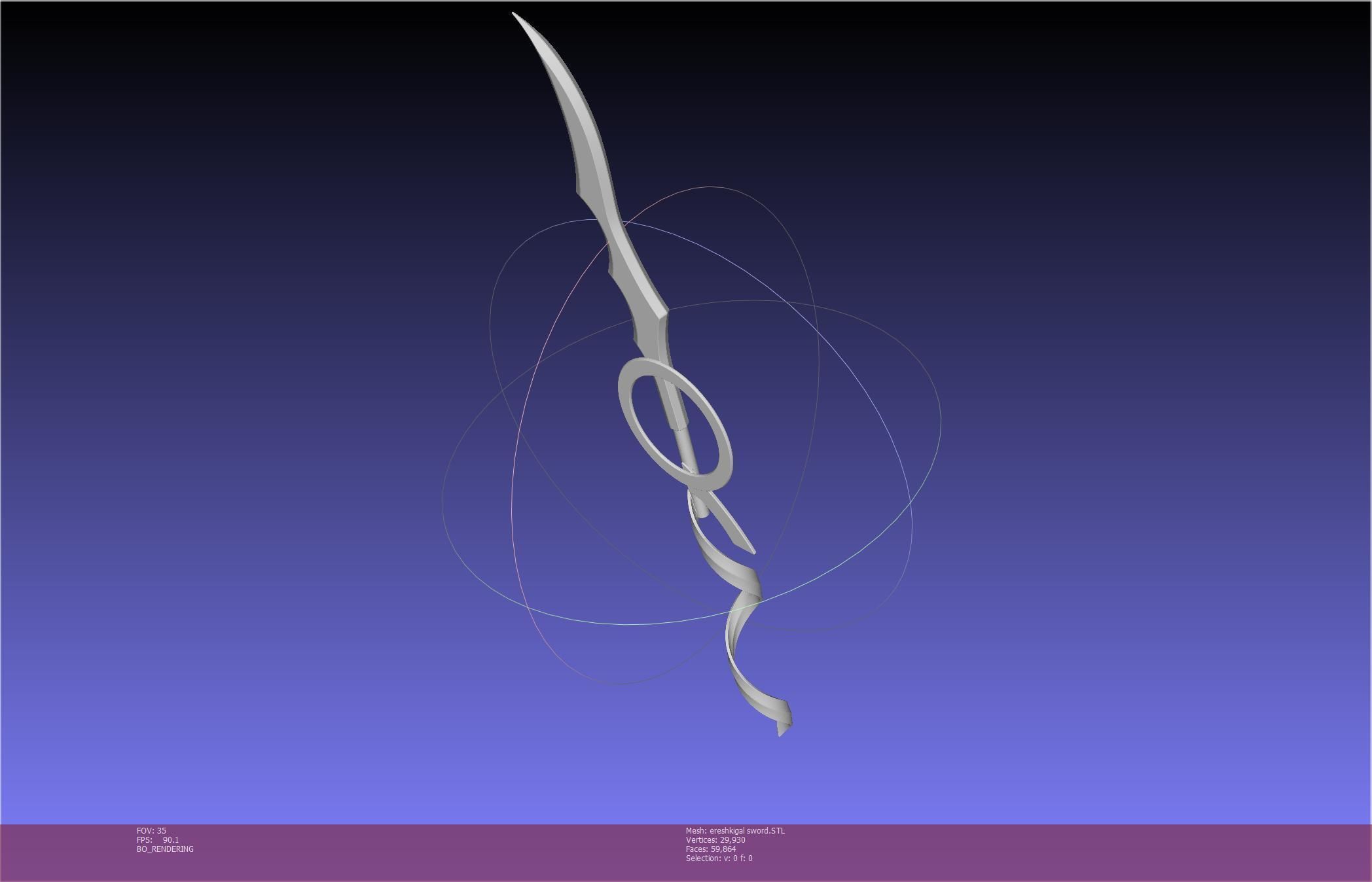 Fate Grand Order Ereshkigal Sword Printable Assembly 3D print model_51