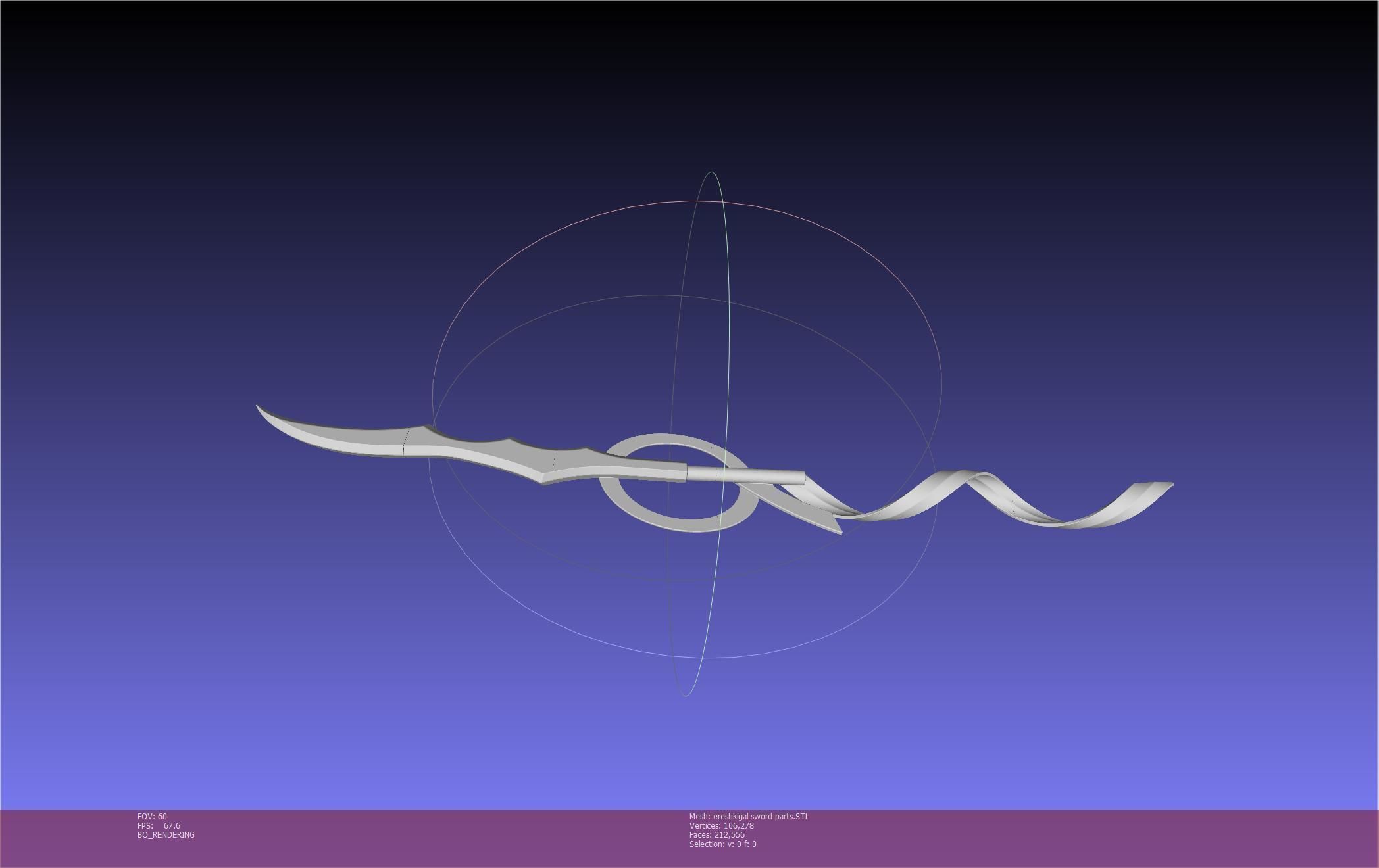 Fate Grand Order Ereshkigal Sword Printable Assembly 3D print model_104