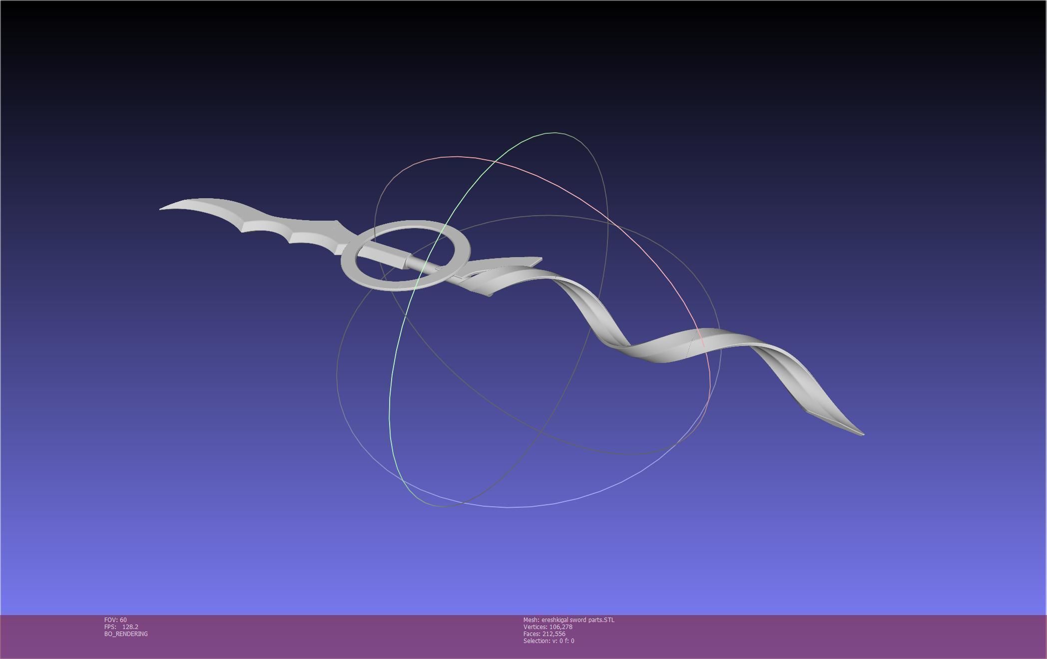 Fate Grand Order Ereshkigal Sword Printable Assembly 3D print model_99