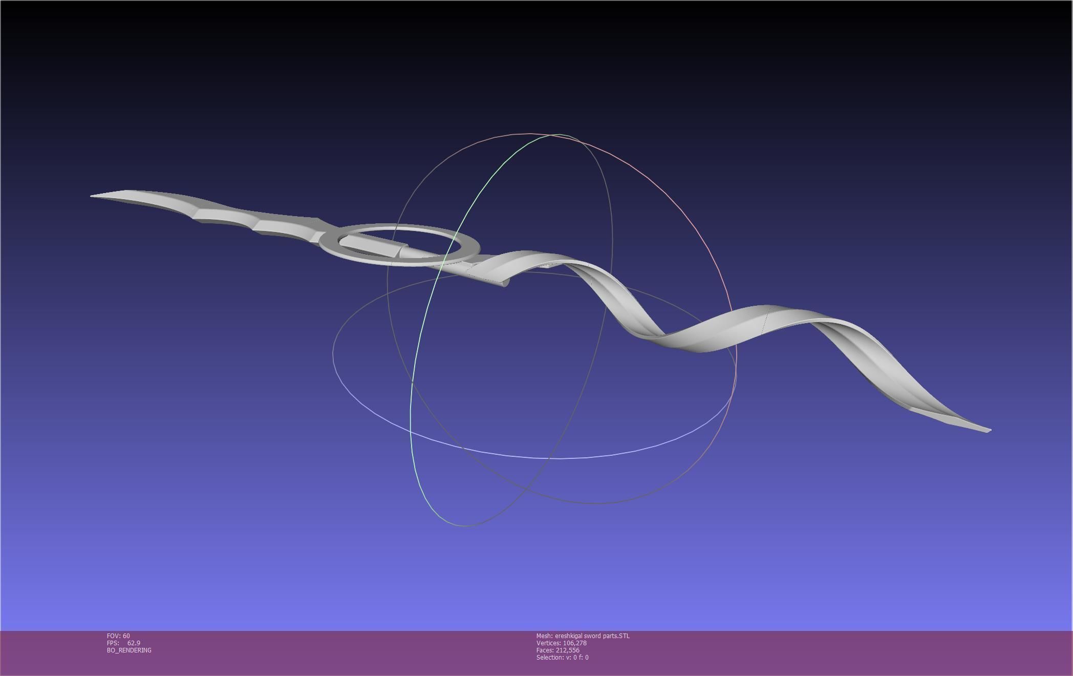 Fate Grand Order Ereshkigal Sword Printable Assembly 3D print model_97