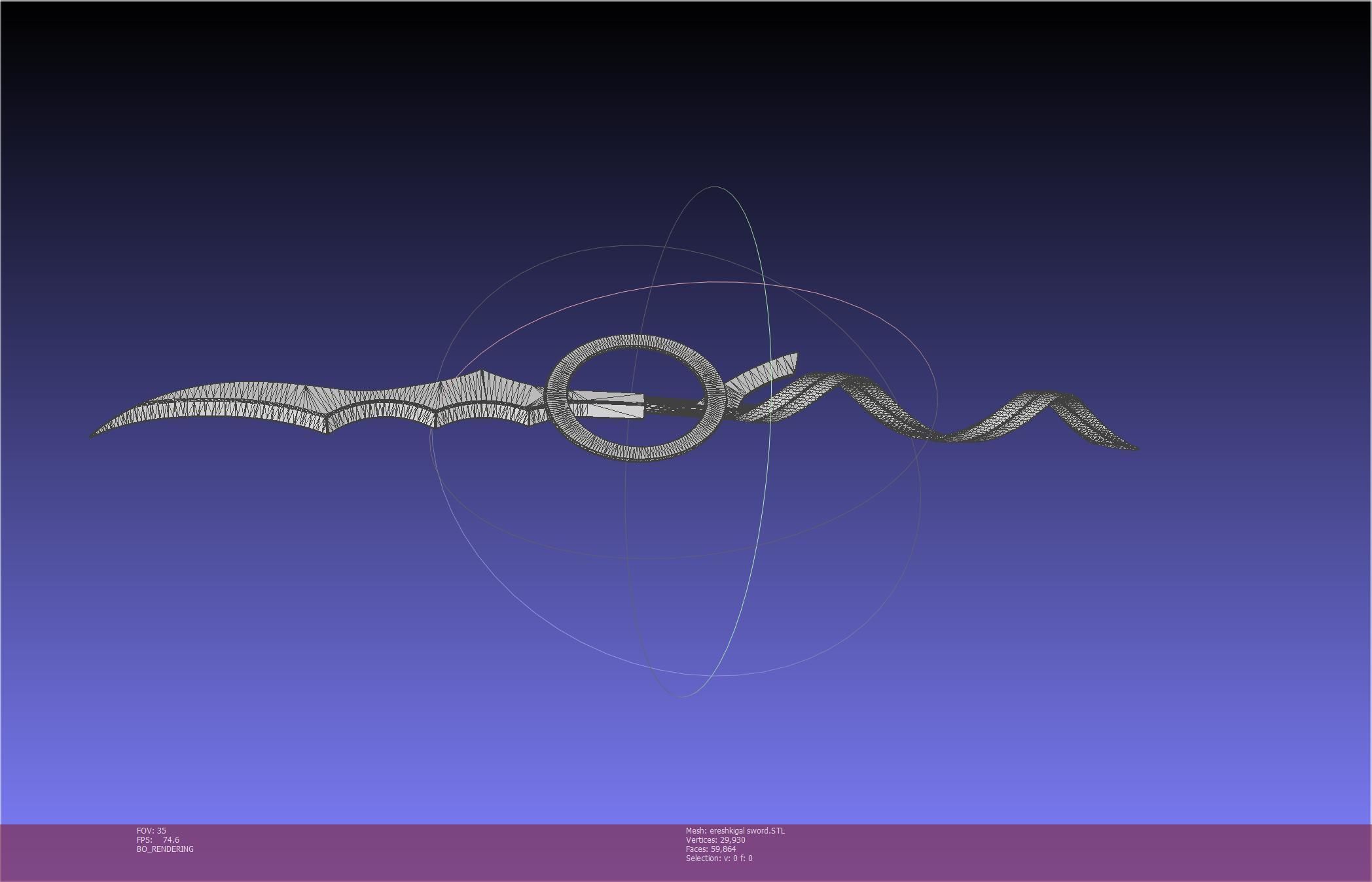 Fate Grand Order Ereshkigal Sword Printable Assembly 3D print model_89