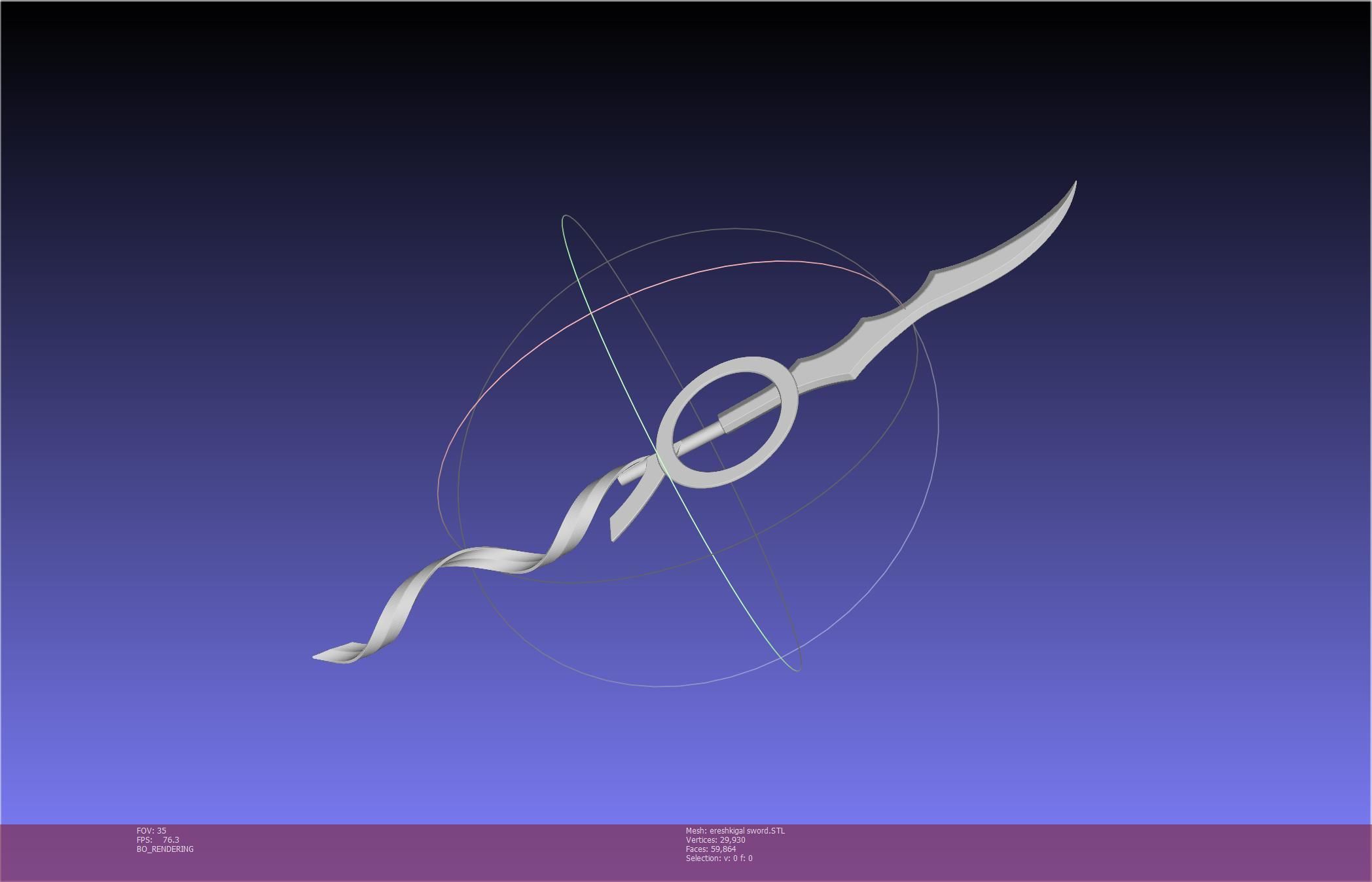 Fate Grand Order Ereshkigal Sword Printable Assembly 3D print model_71