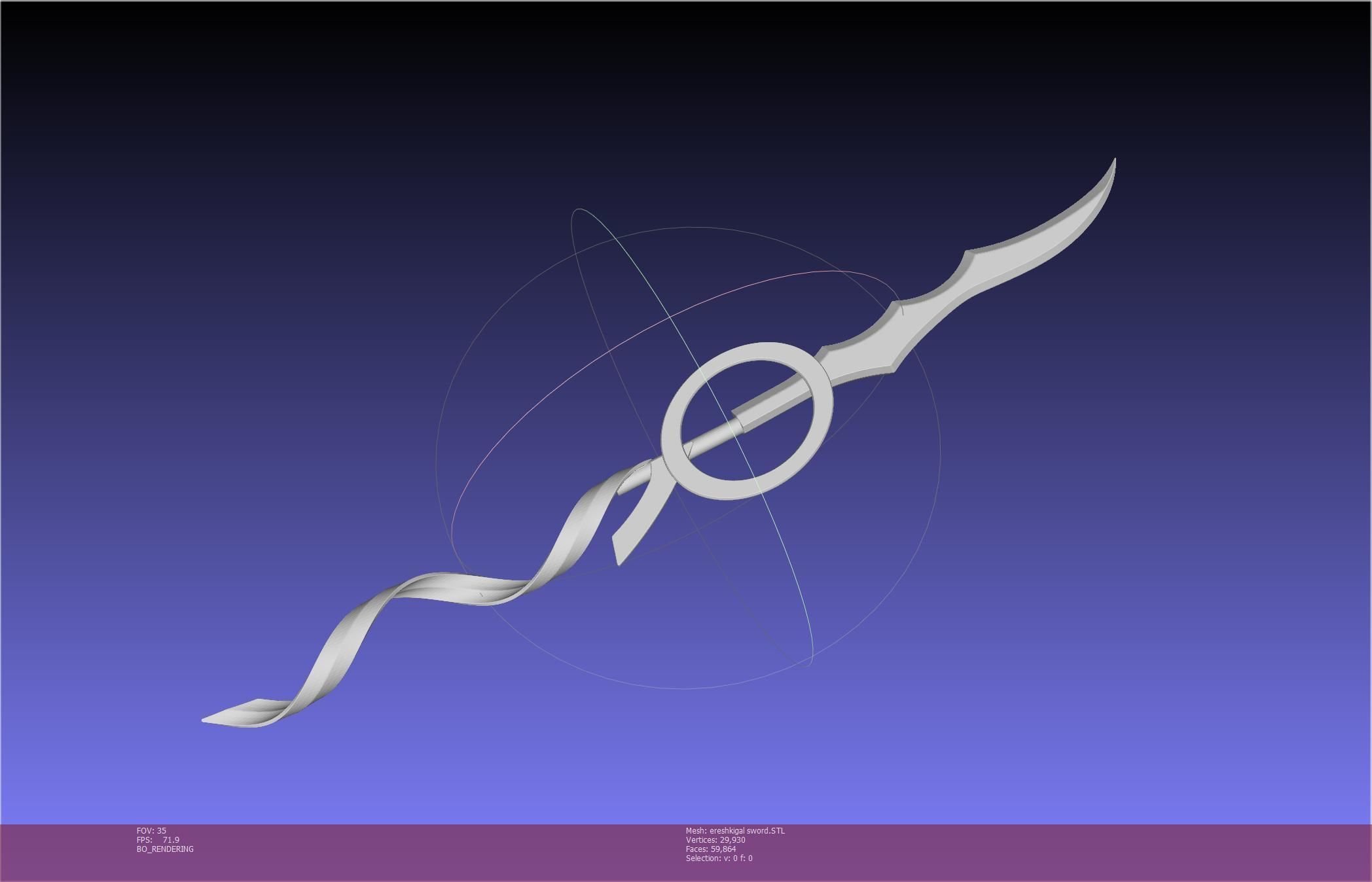 Fate Grand Order Ereshkigal Sword Printable Assembly 3D print model_21