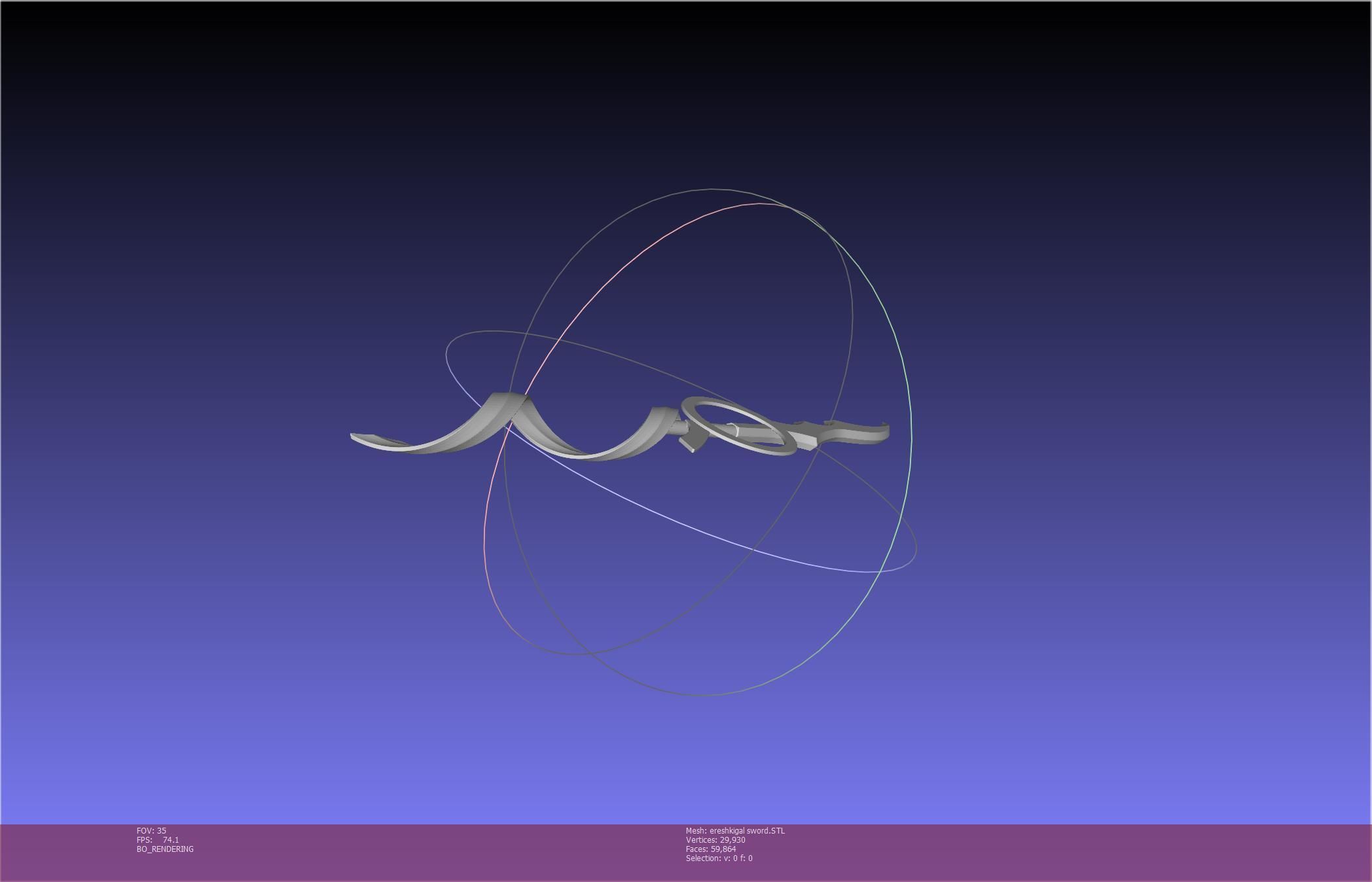 Fate Grand Order Ereshkigal Sword Printable Assembly 3D print model_69