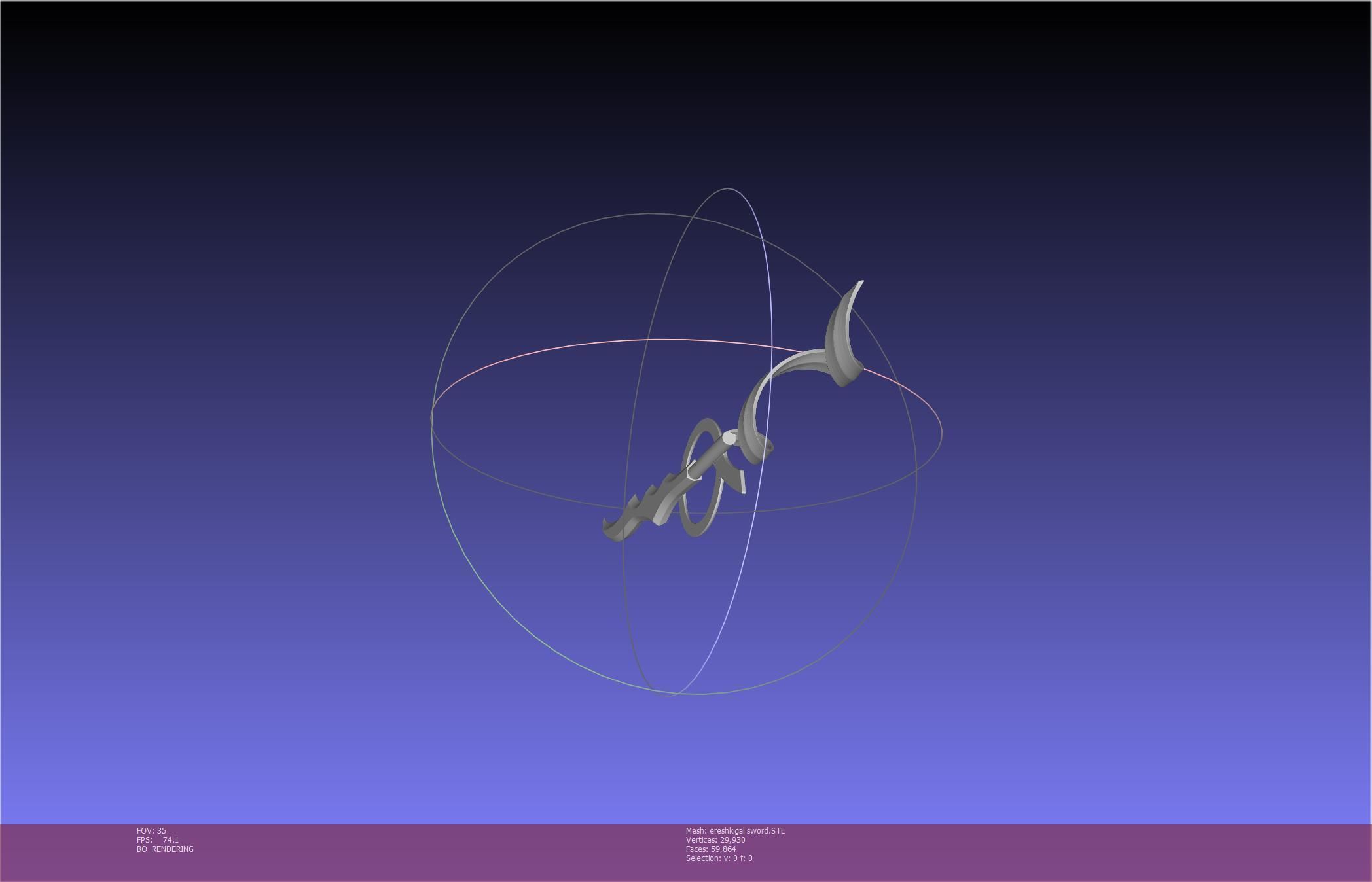 Fate Grand Order Ereshkigal Sword Printable Assembly 3D print model_35