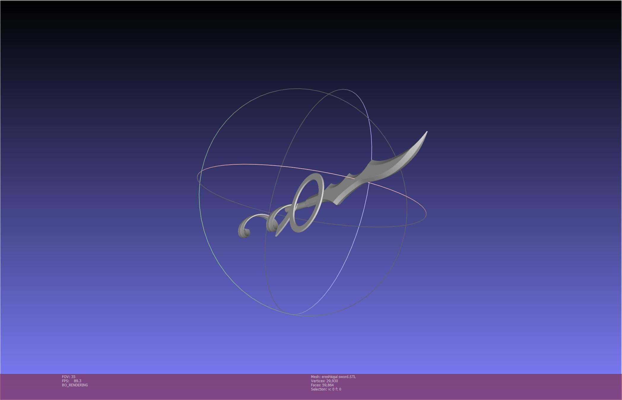 Fate Grand Order Ereshkigal Sword Printable Assembly 3D print model_68