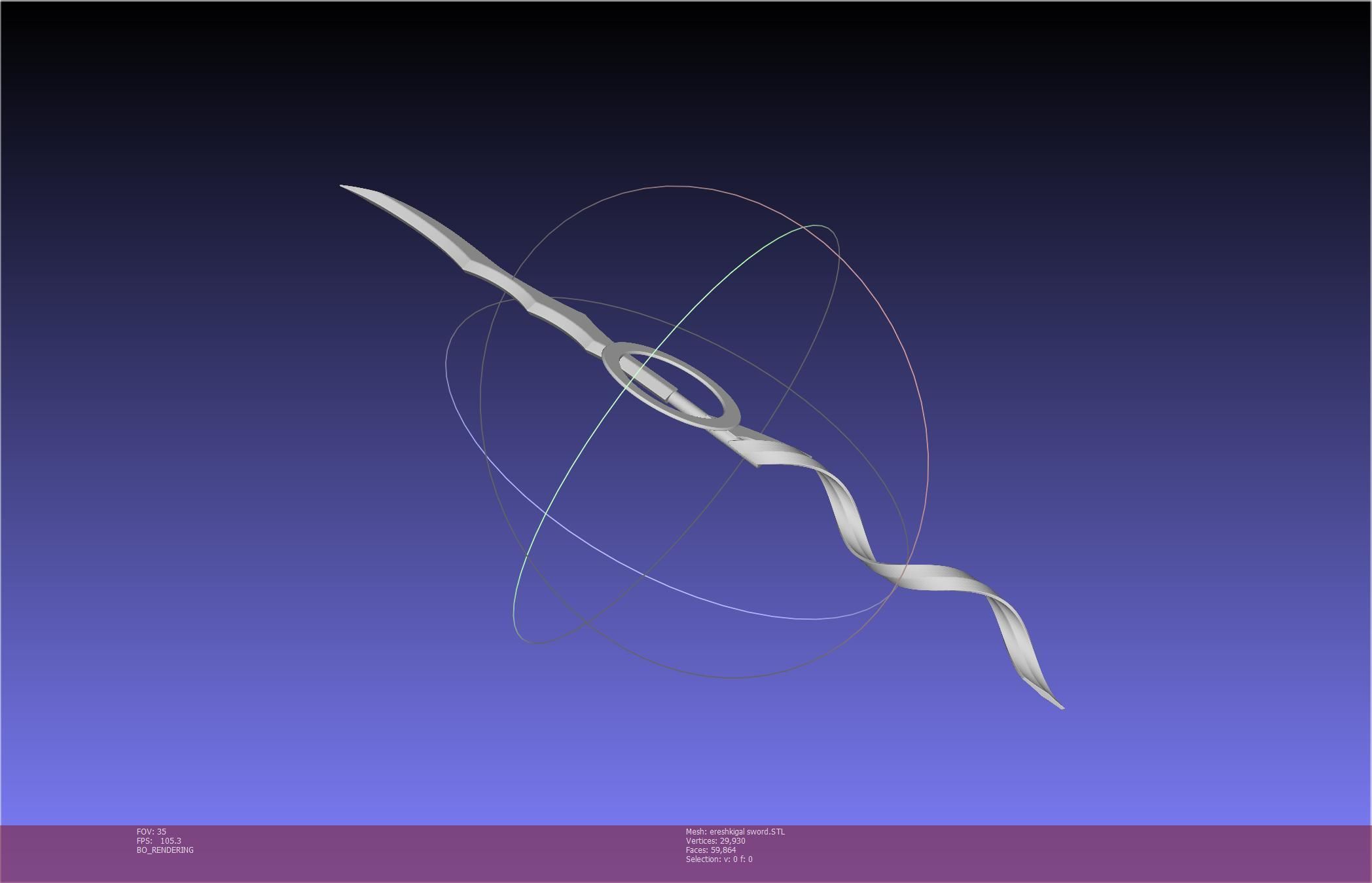 Fate Grand Order Ereshkigal Sword Printable Assembly 3D print model_64