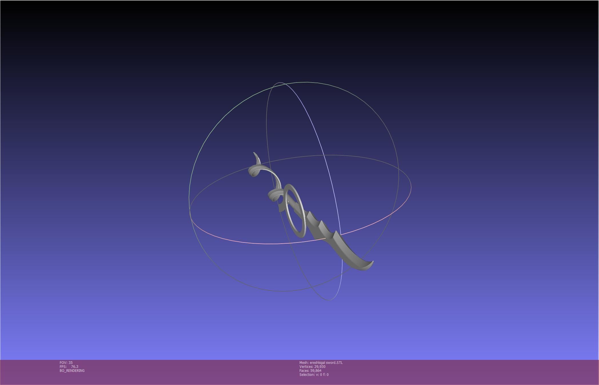 Fate Grand Order Ereshkigal Sword Printable Assembly 3D print model_22