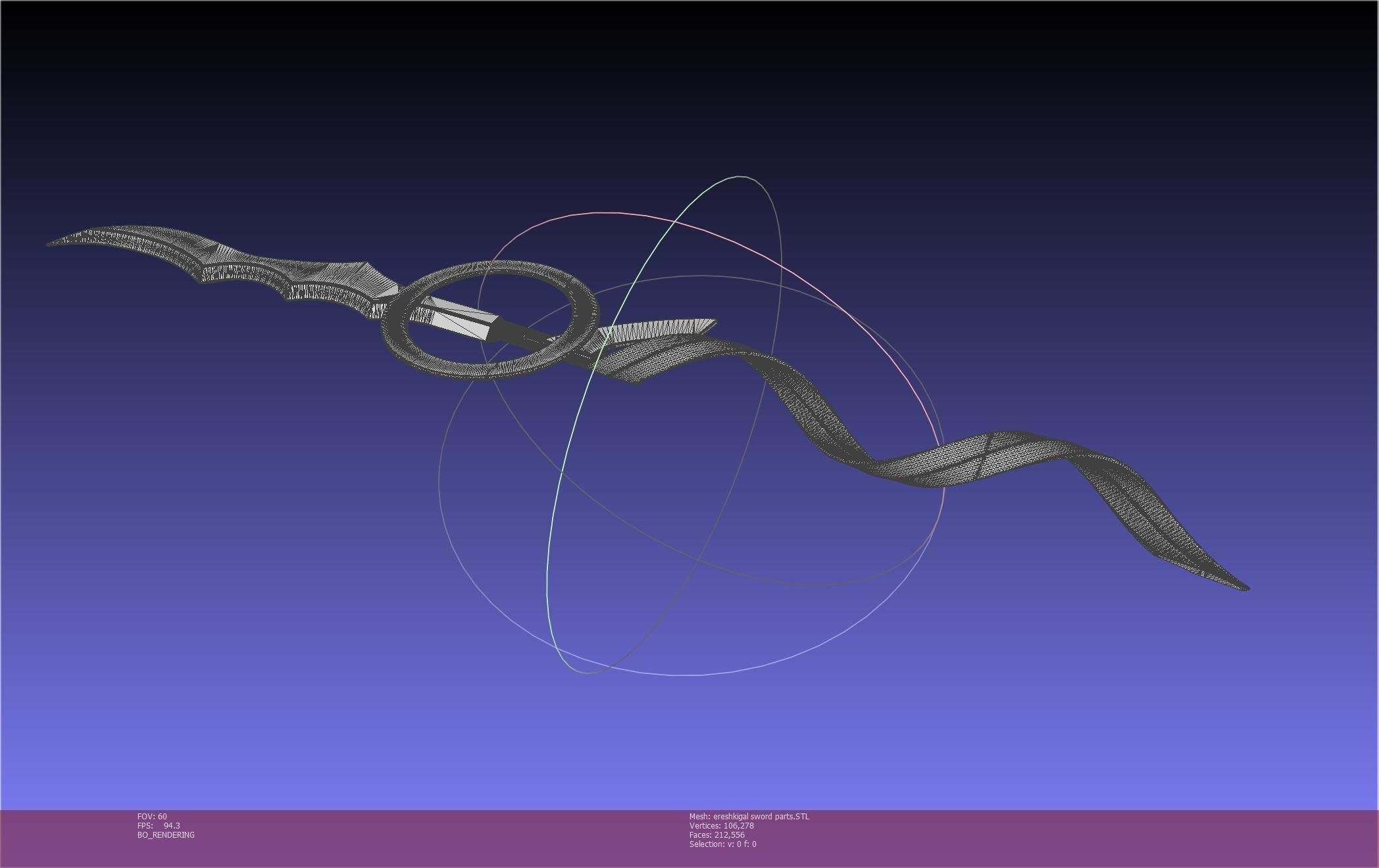 Fate Grand Order Ereshkigal Sword Printable Assembly 3D print model_90