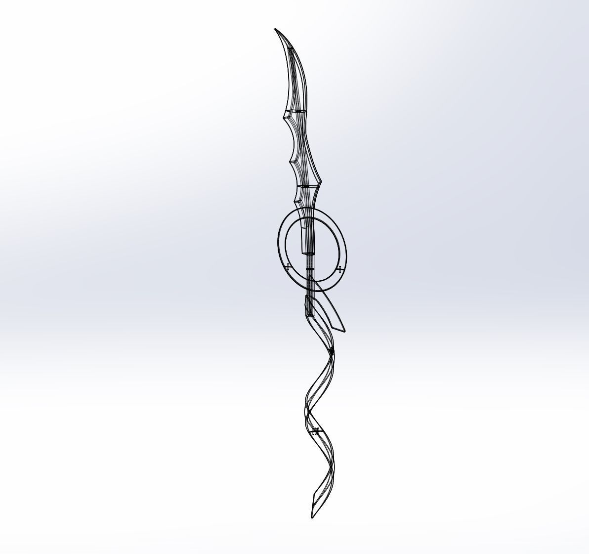 Fate Grand Order Ereshkigal Sword Printable Assembly 3D print model_3