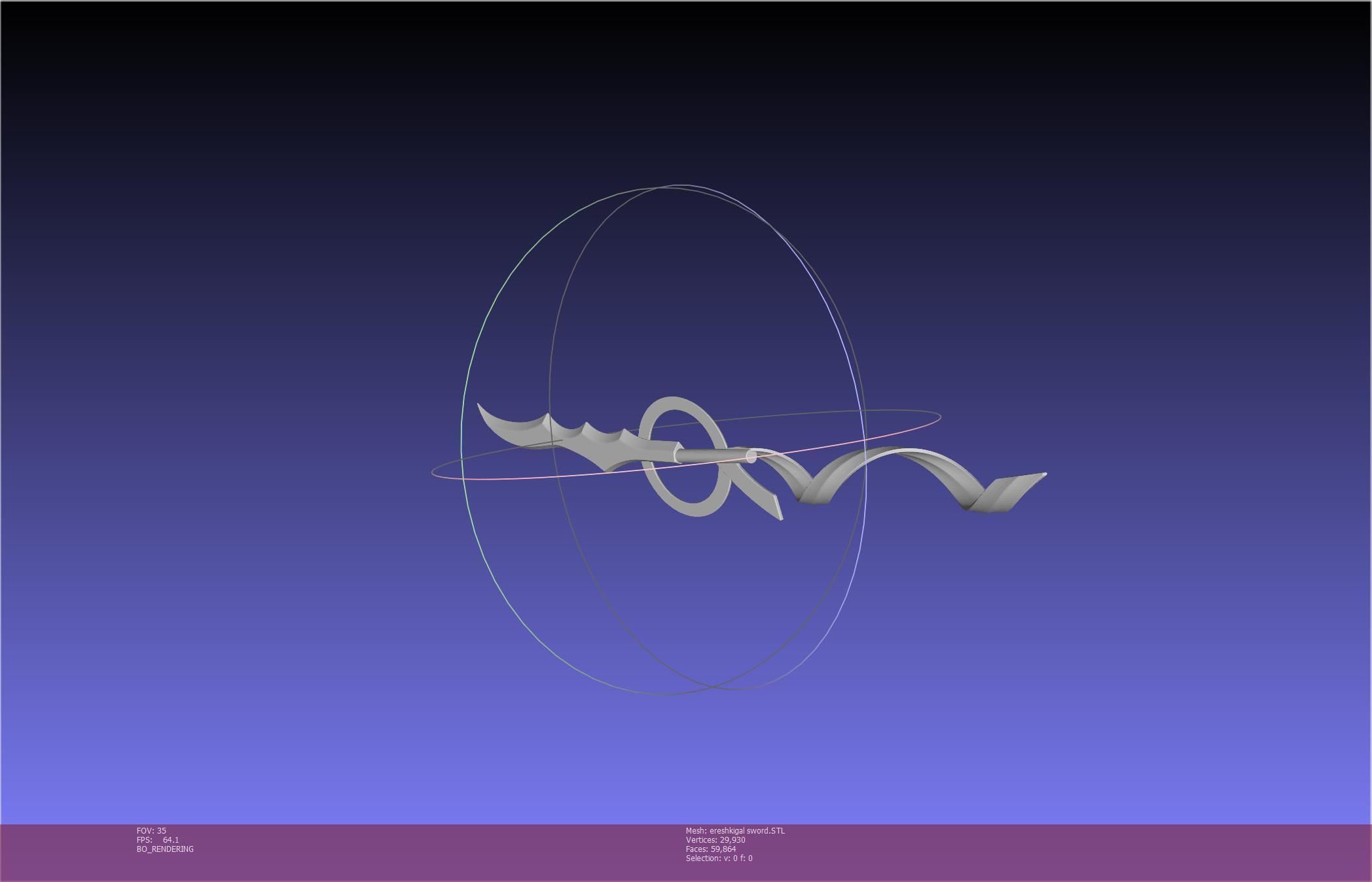 Fate Grand Order Ereshkigal Sword Printable Assembly 3D print model_31