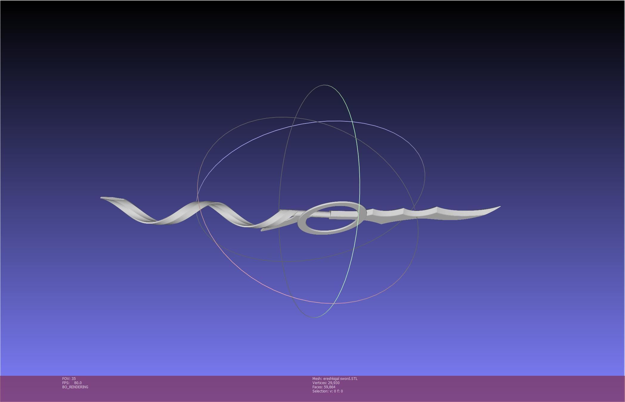 Fate Grand Order Ereshkigal Sword Printable Assembly 3D print model_73