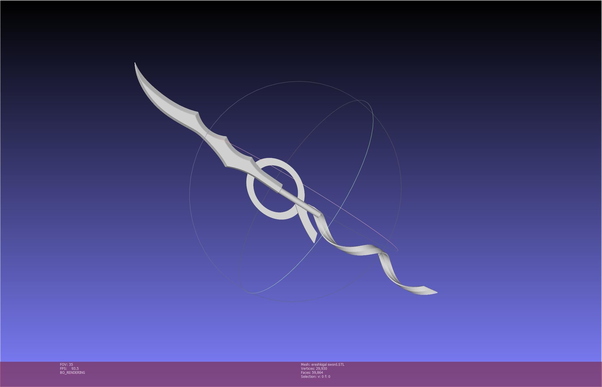 Fate Grand Order Ereshkigal Sword Printable Assembly 3D print model_81