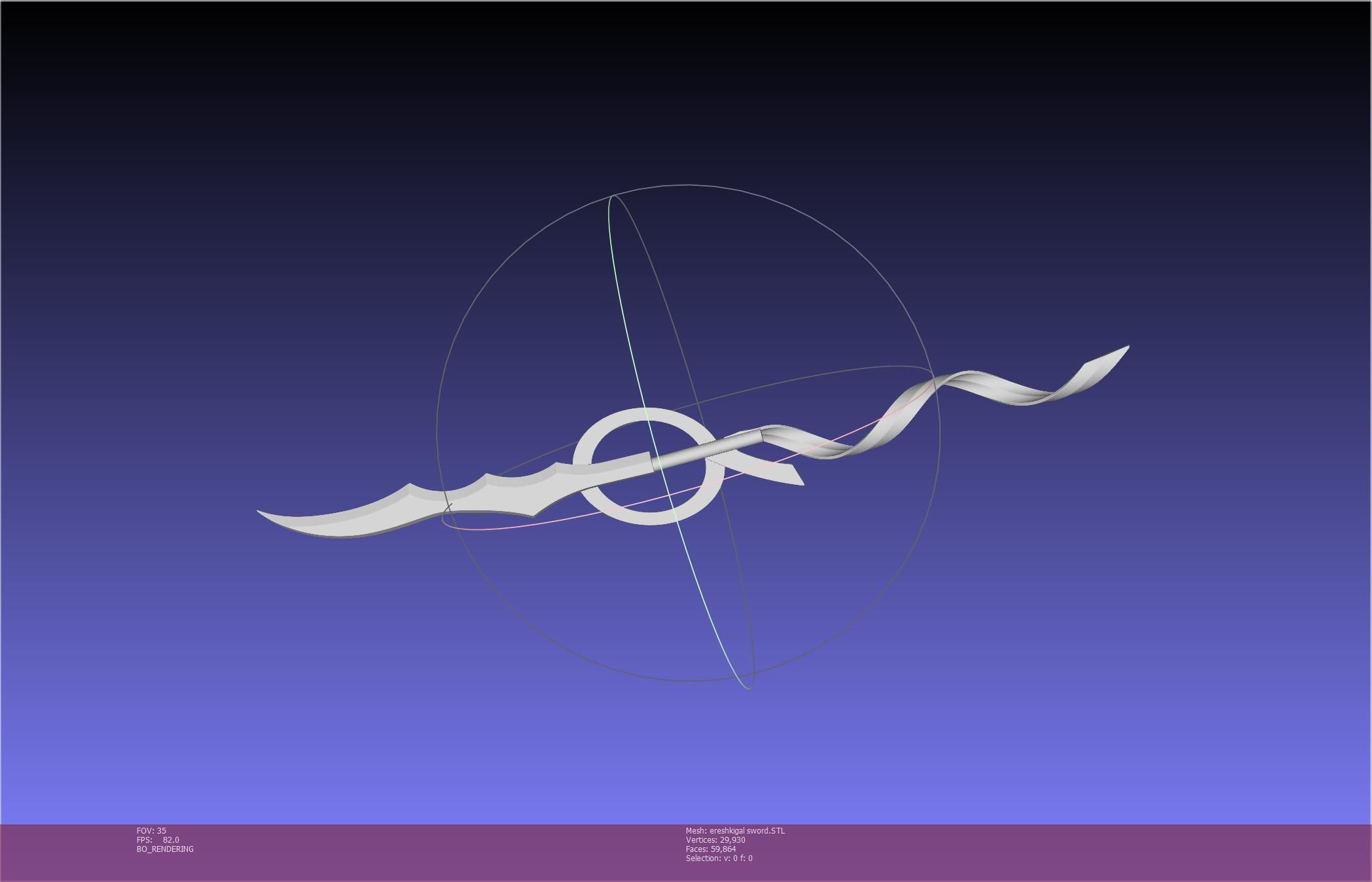 Fate Grand Order Ereshkigal Sword Printable Assembly 3D print model_47