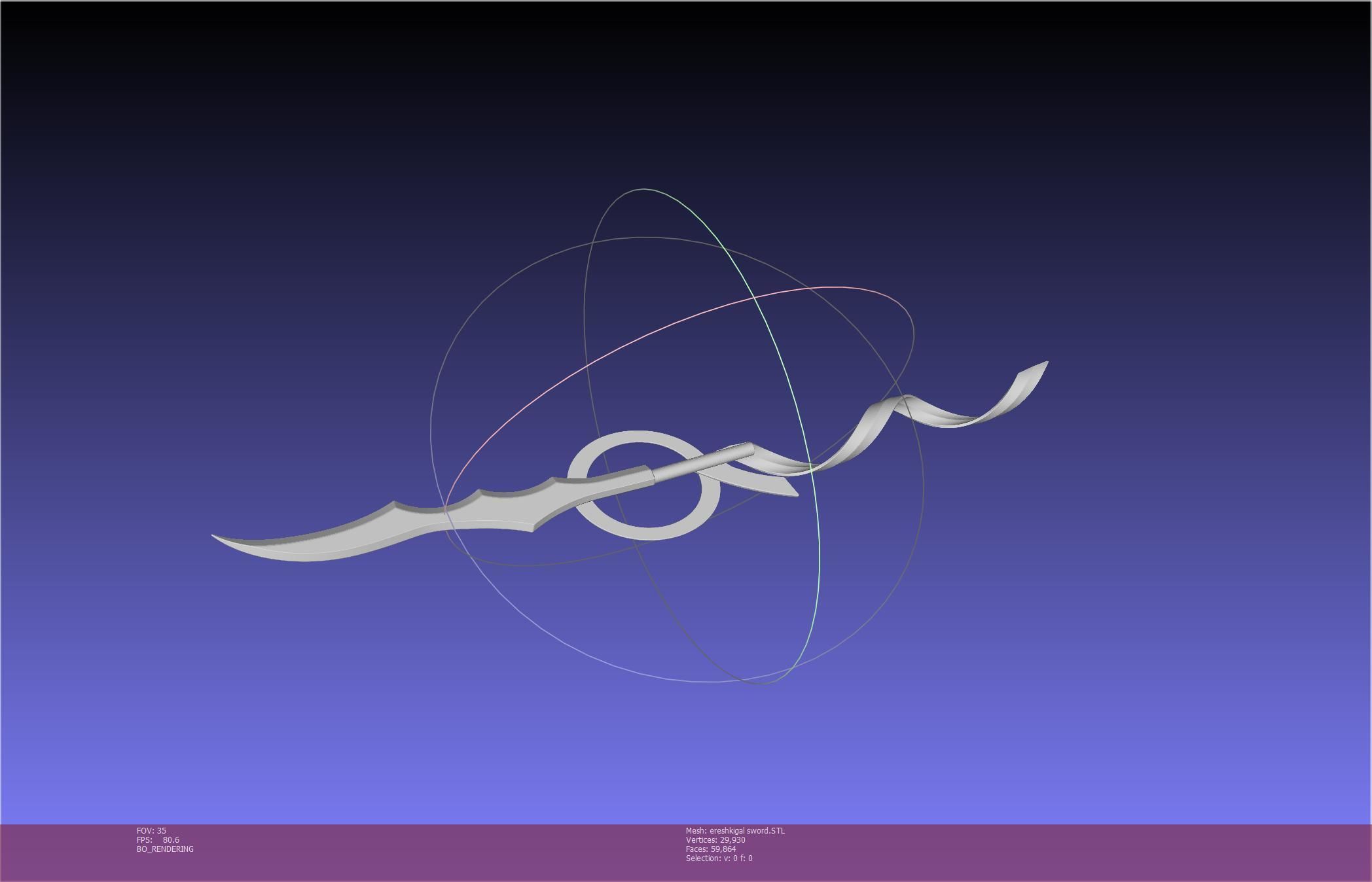 Fate Grand Order Ereshkigal Sword Printable Assembly 3D print model_79