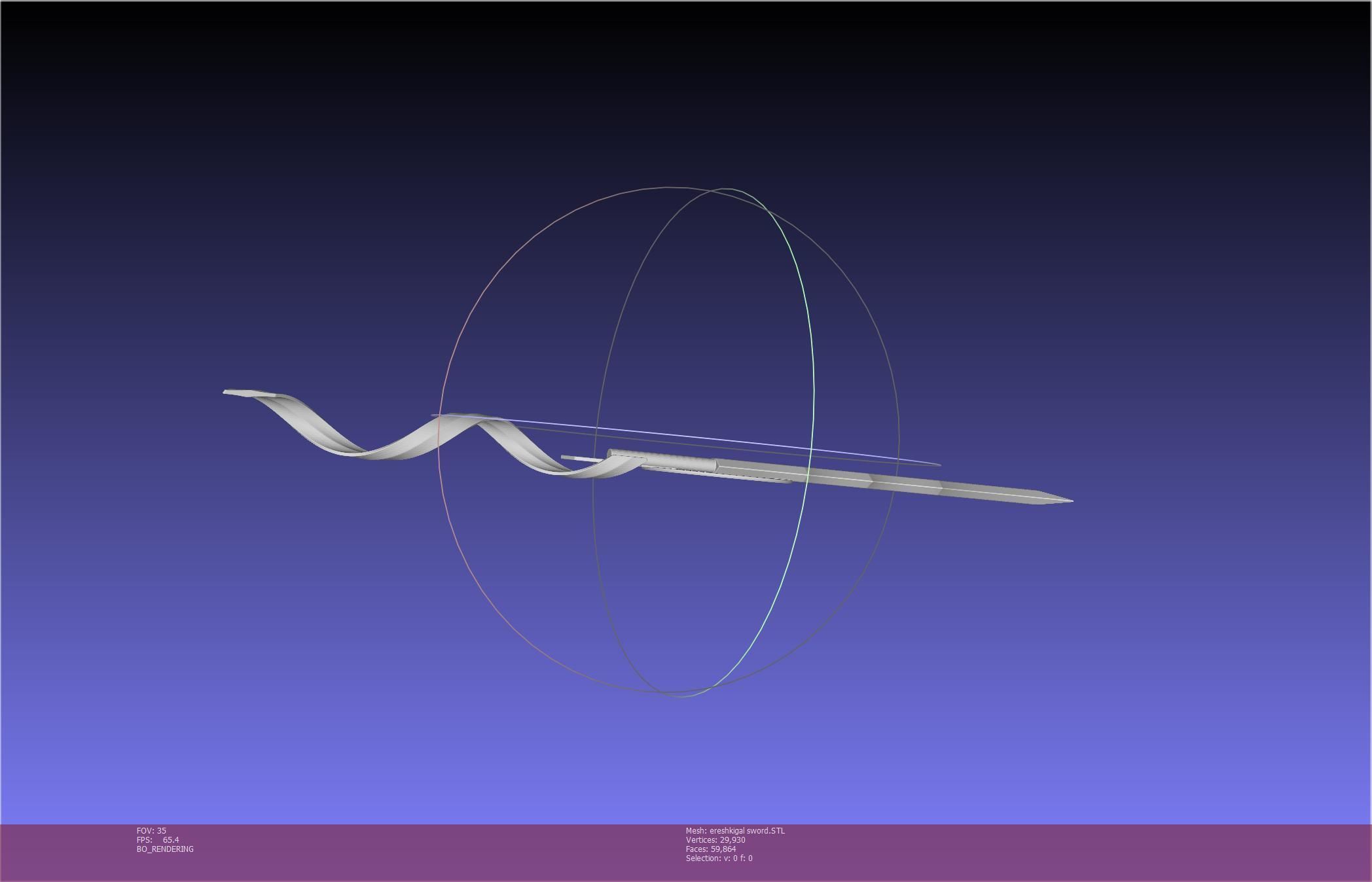 Fate Grand Order Ereshkigal Sword Printable Assembly 3D print model_75