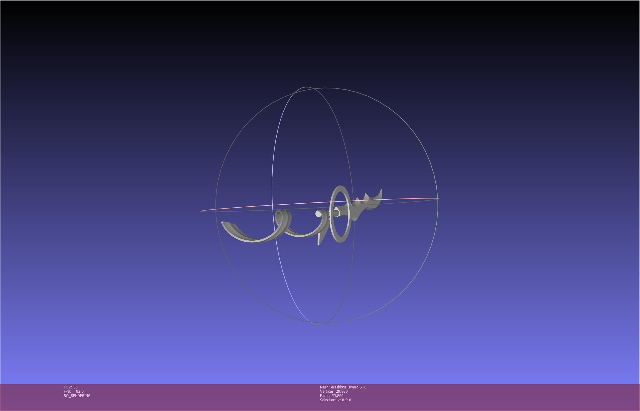 Fate Grand Order Ereshkigal Sword Printable Assembly 3D print model_39