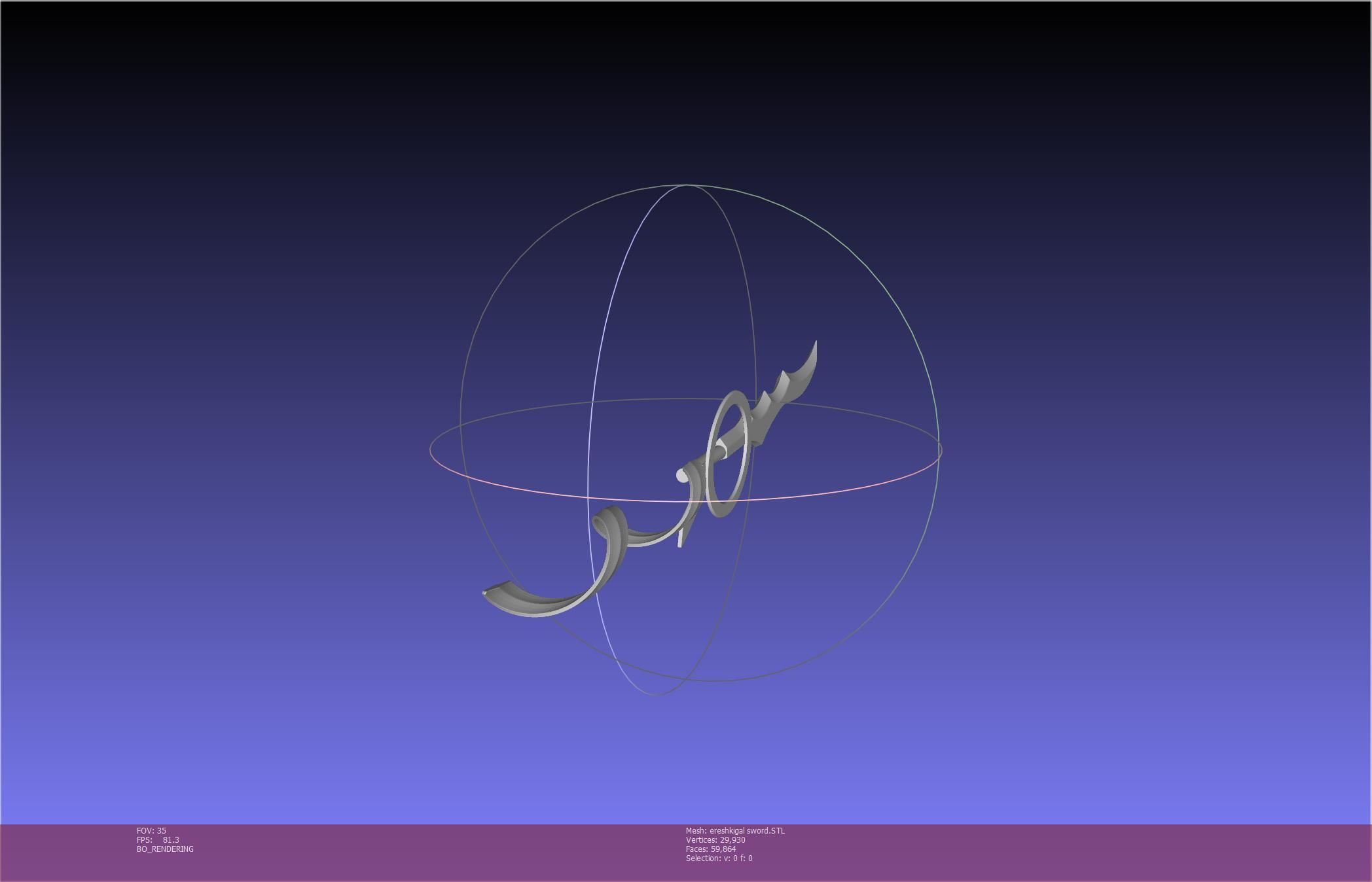 Fate Grand Order Ereshkigal Sword Printable Assembly 3D print model_44