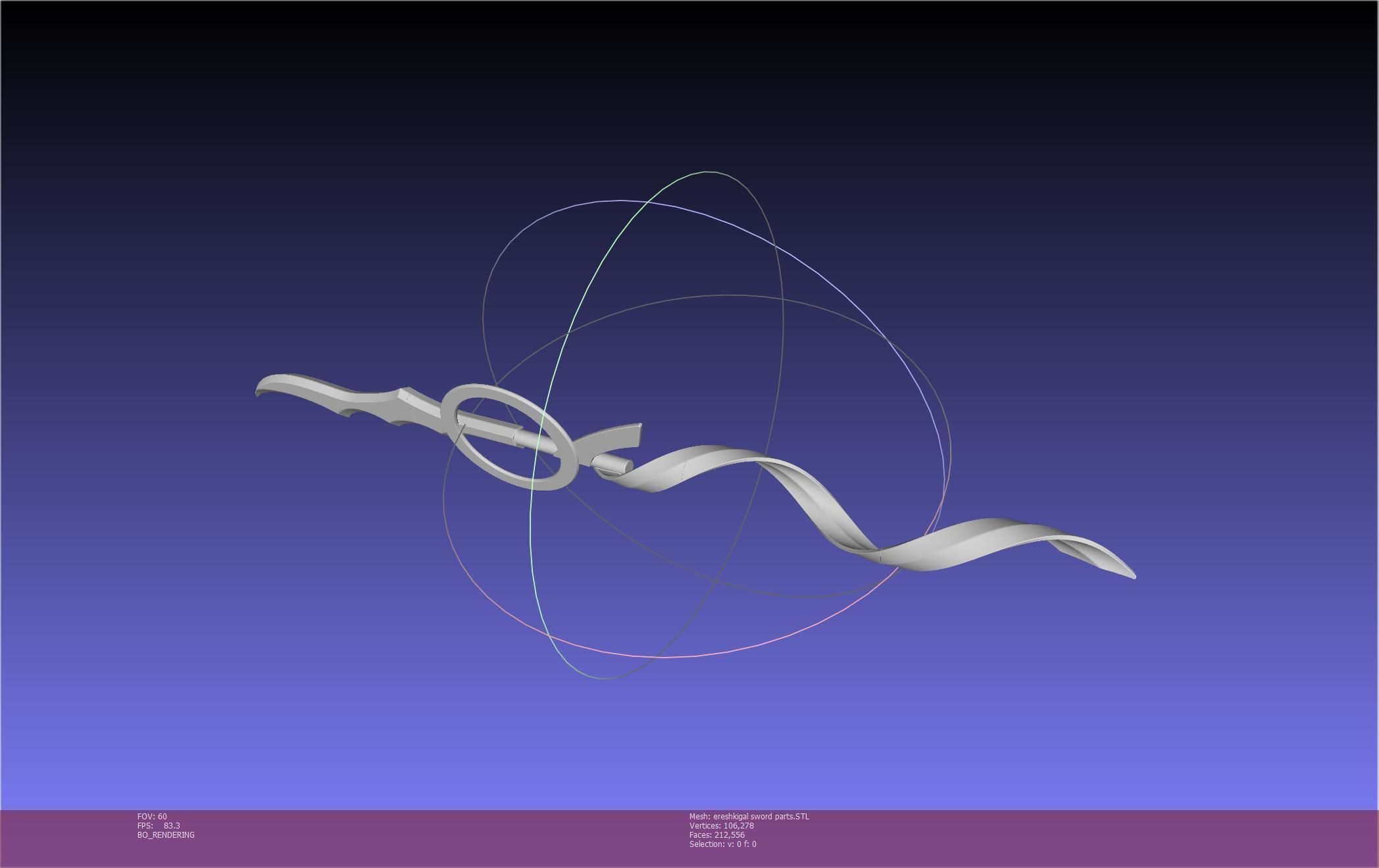 Fate Grand Order Ereshkigal Sword Printable Assembly 3D print model_101