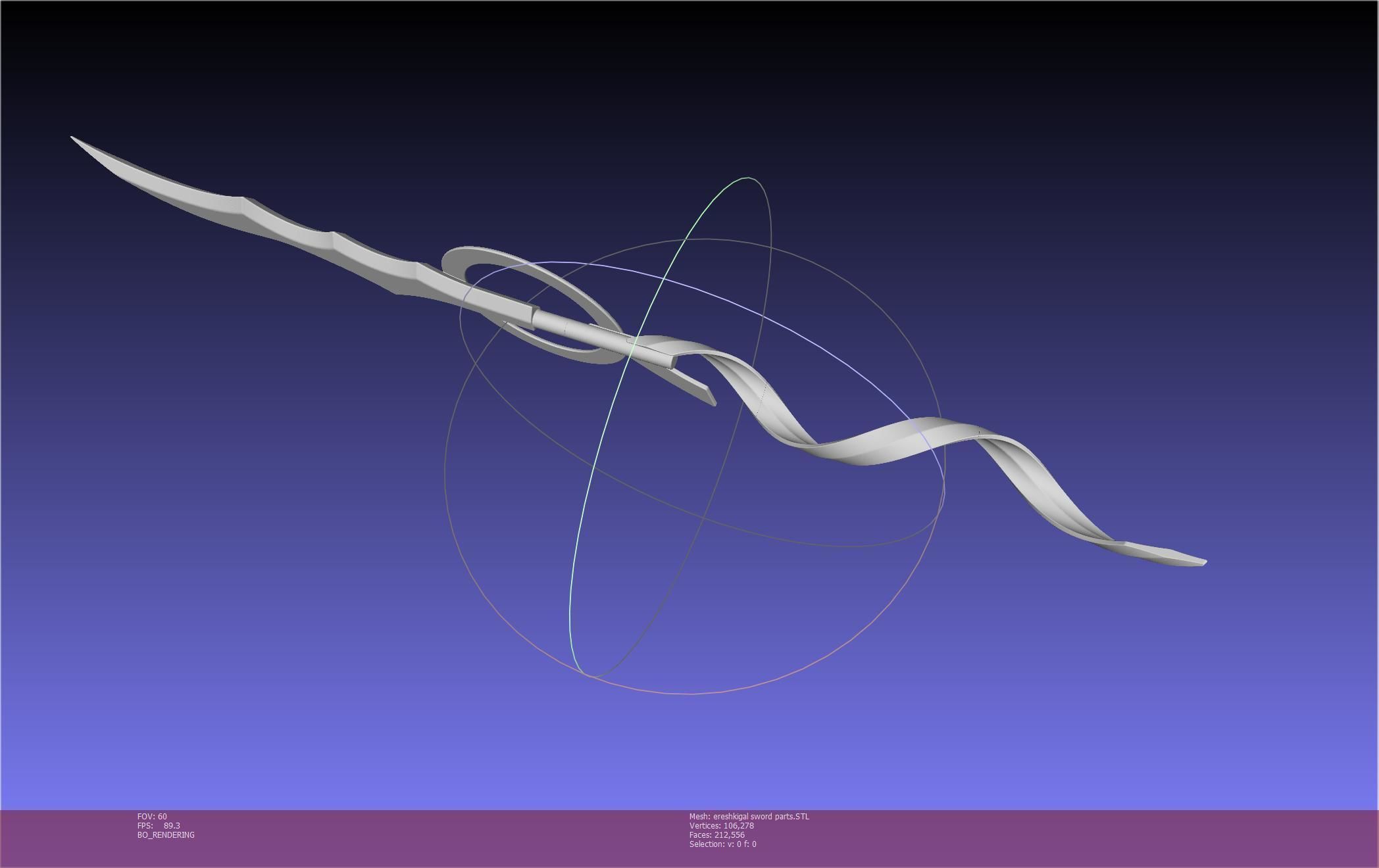 Fate Grand Order Ereshkigal Sword Printable Assembly 3D print model_95