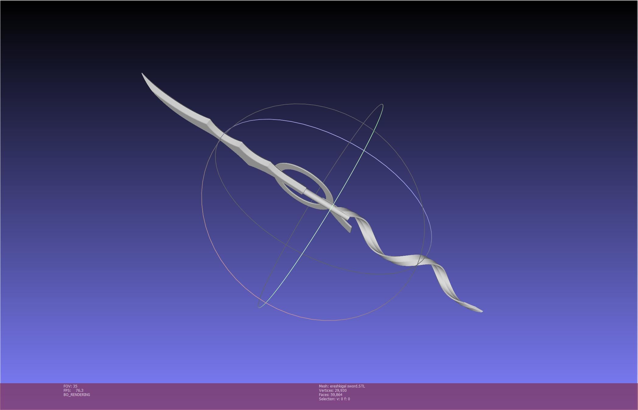 Fate Grand Order Ereshkigal Sword Printable Assembly 3D print model_63