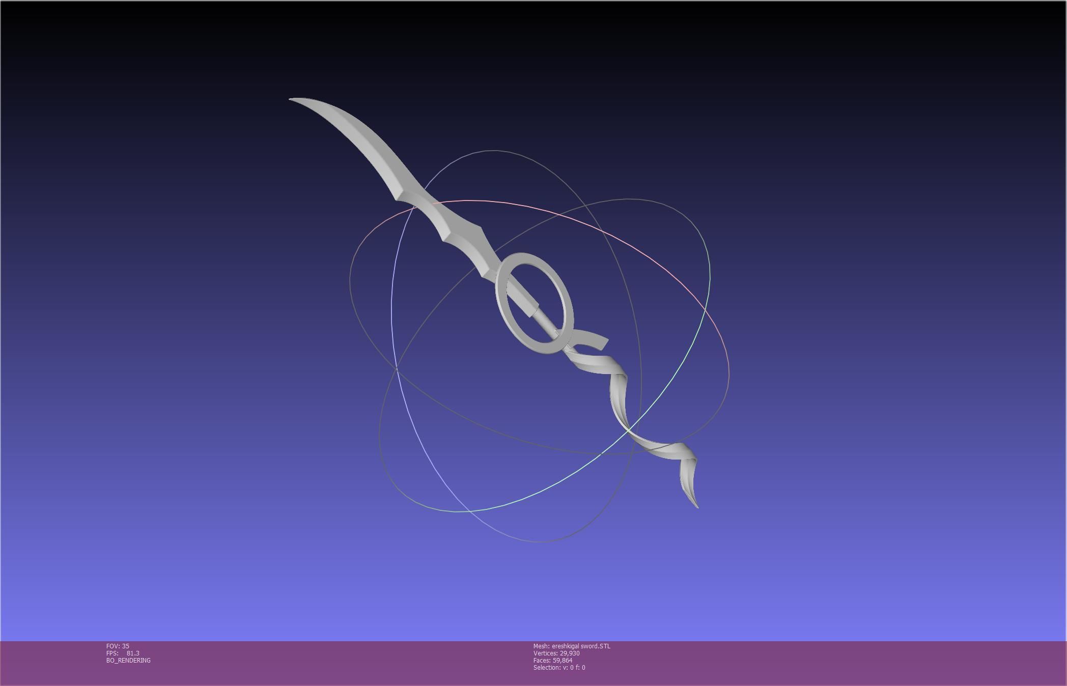 Fate Grand Order Ereshkigal Sword Printable Assembly 3D print model_55