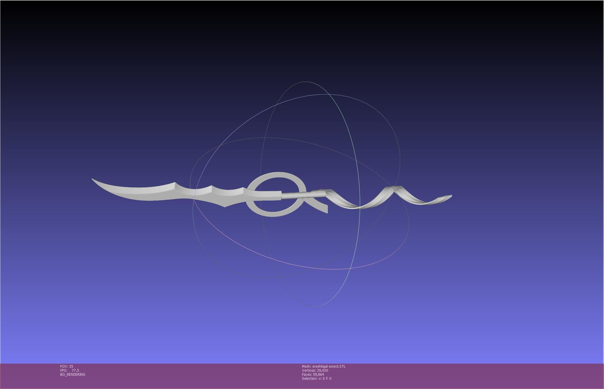 Fate Grand Order Ereshkigal Sword Printable Assembly 3D print model_48