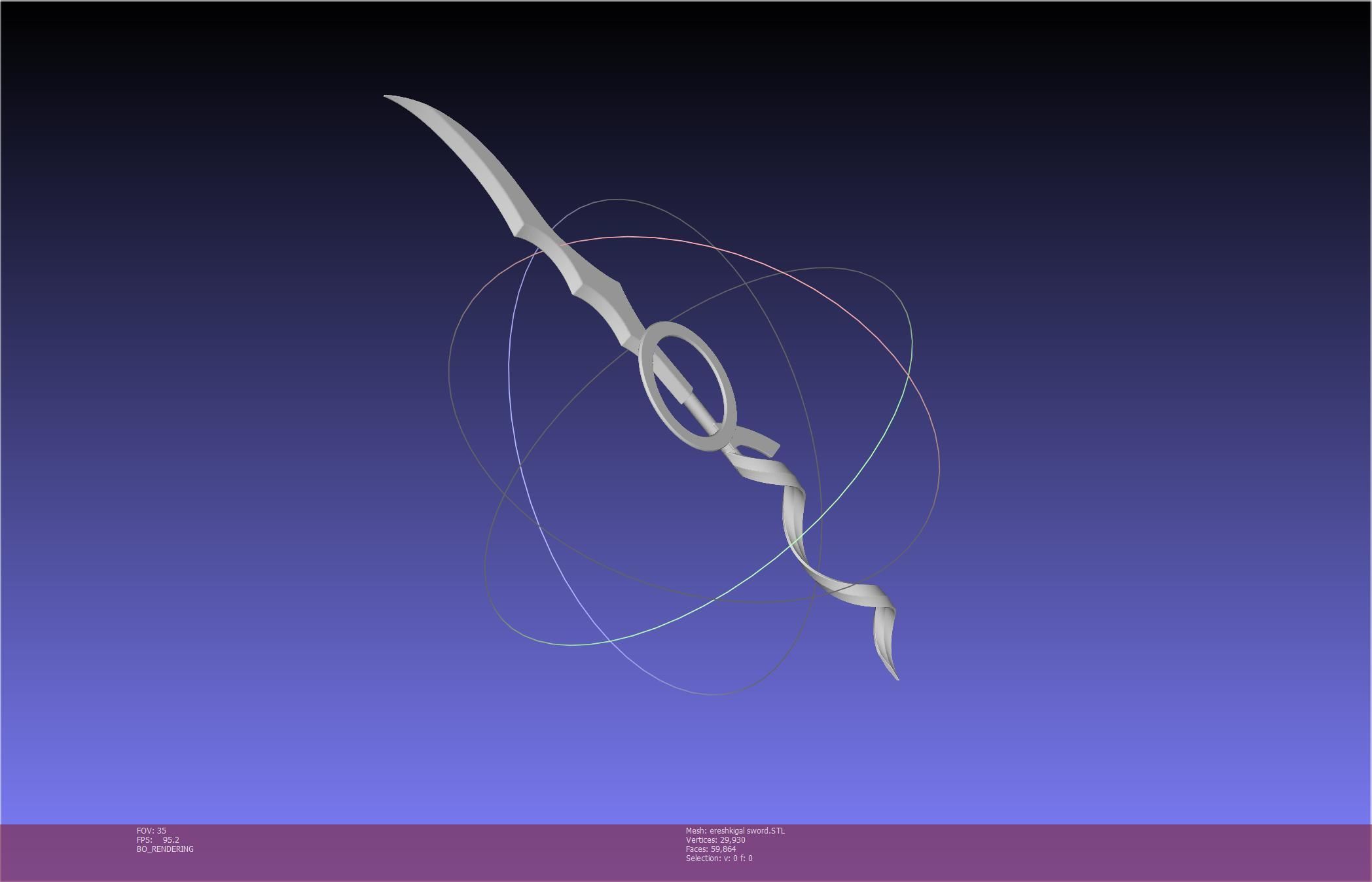 Fate Grand Order Ereshkigal Sword Printable Assembly 3D print model_59