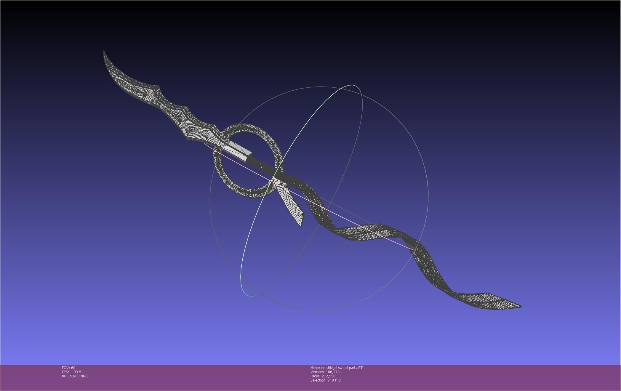 Fate Grand Order Ereshkigal Sword Printable Assembly 3D print model_98