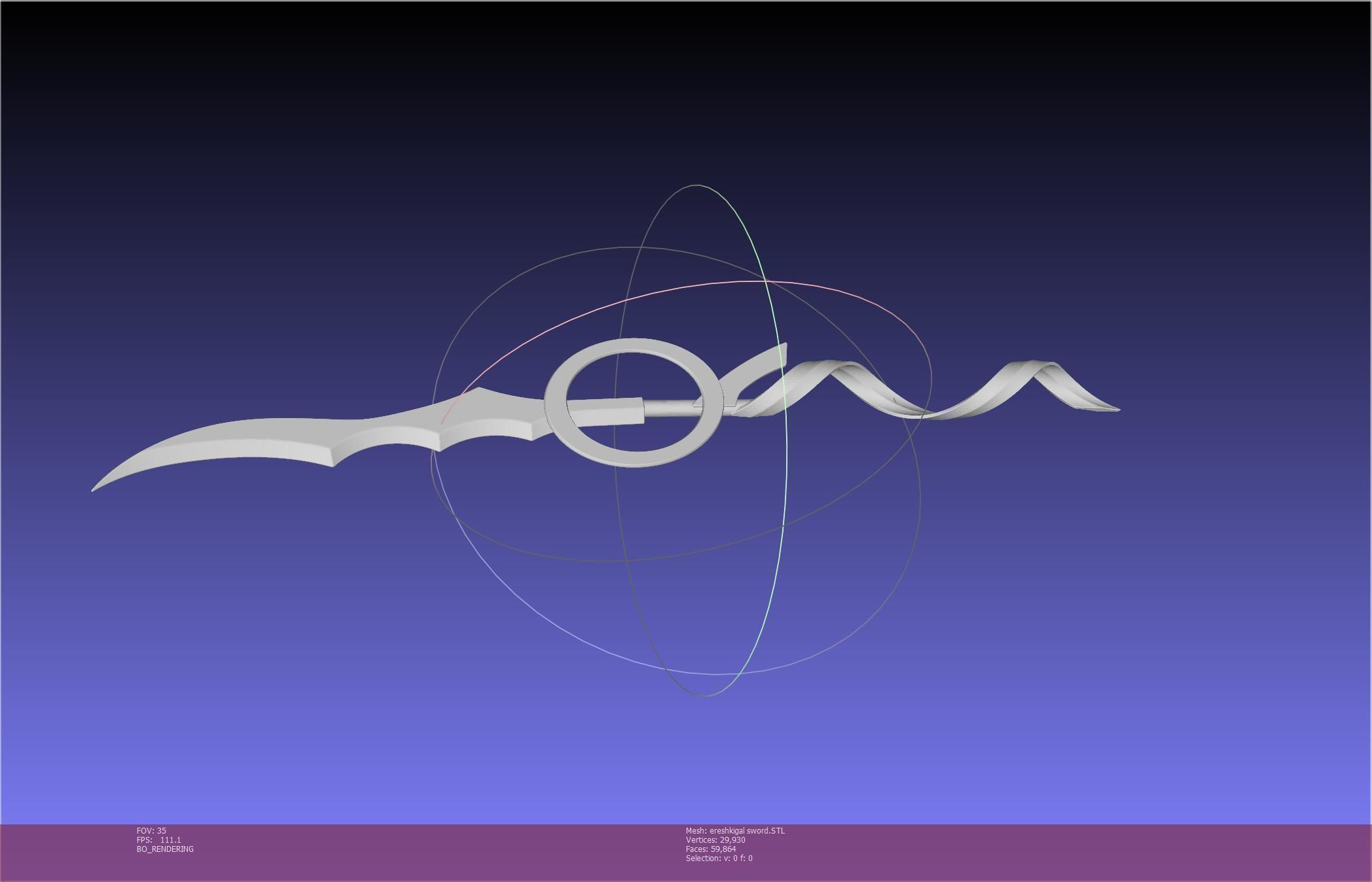 Fate Grand Order Ereshkigal Sword Printable Assembly 3D print model_84