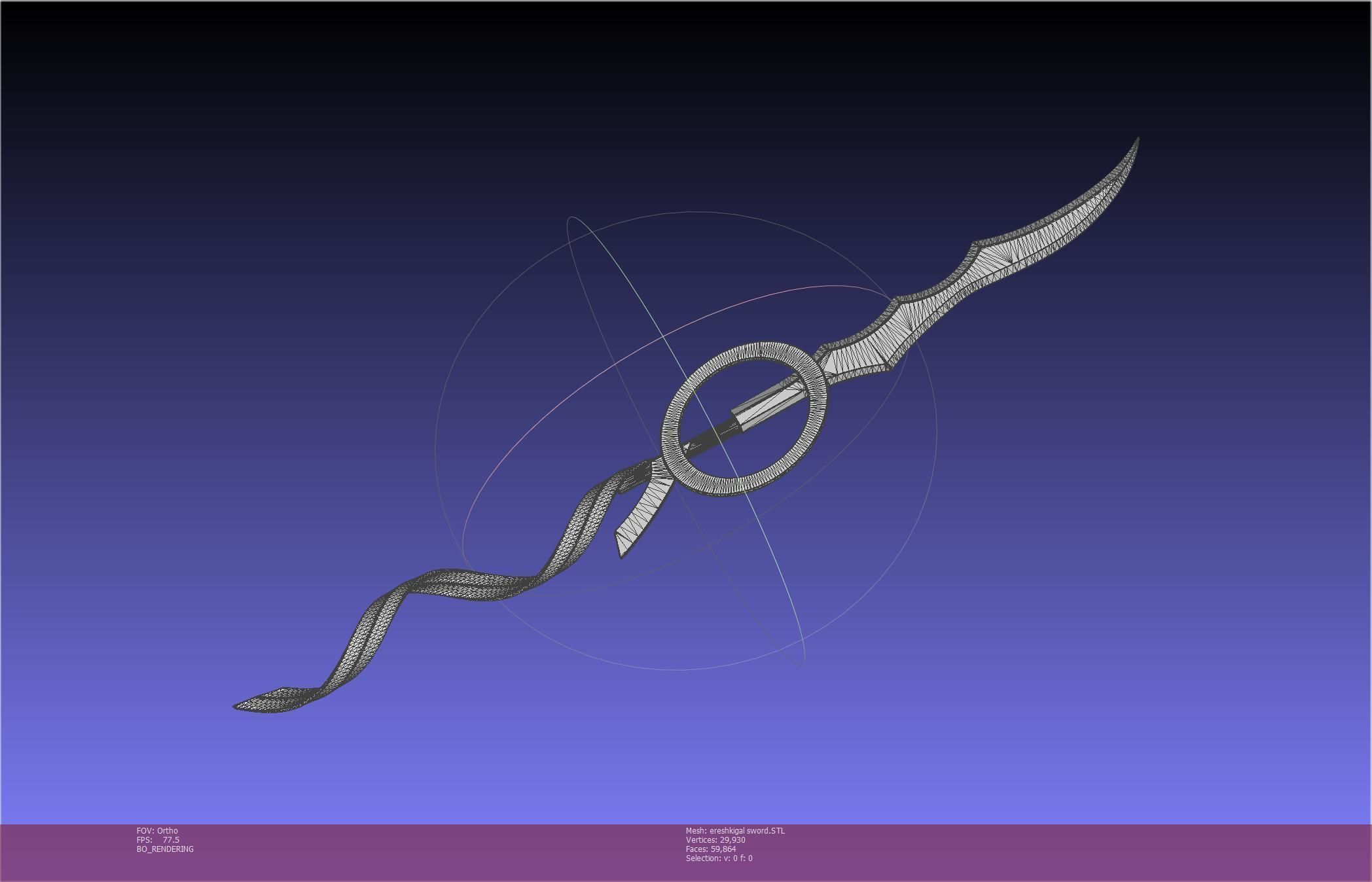 Fate Grand Order Ereshkigal Sword Printable Assembly 3D print model_16