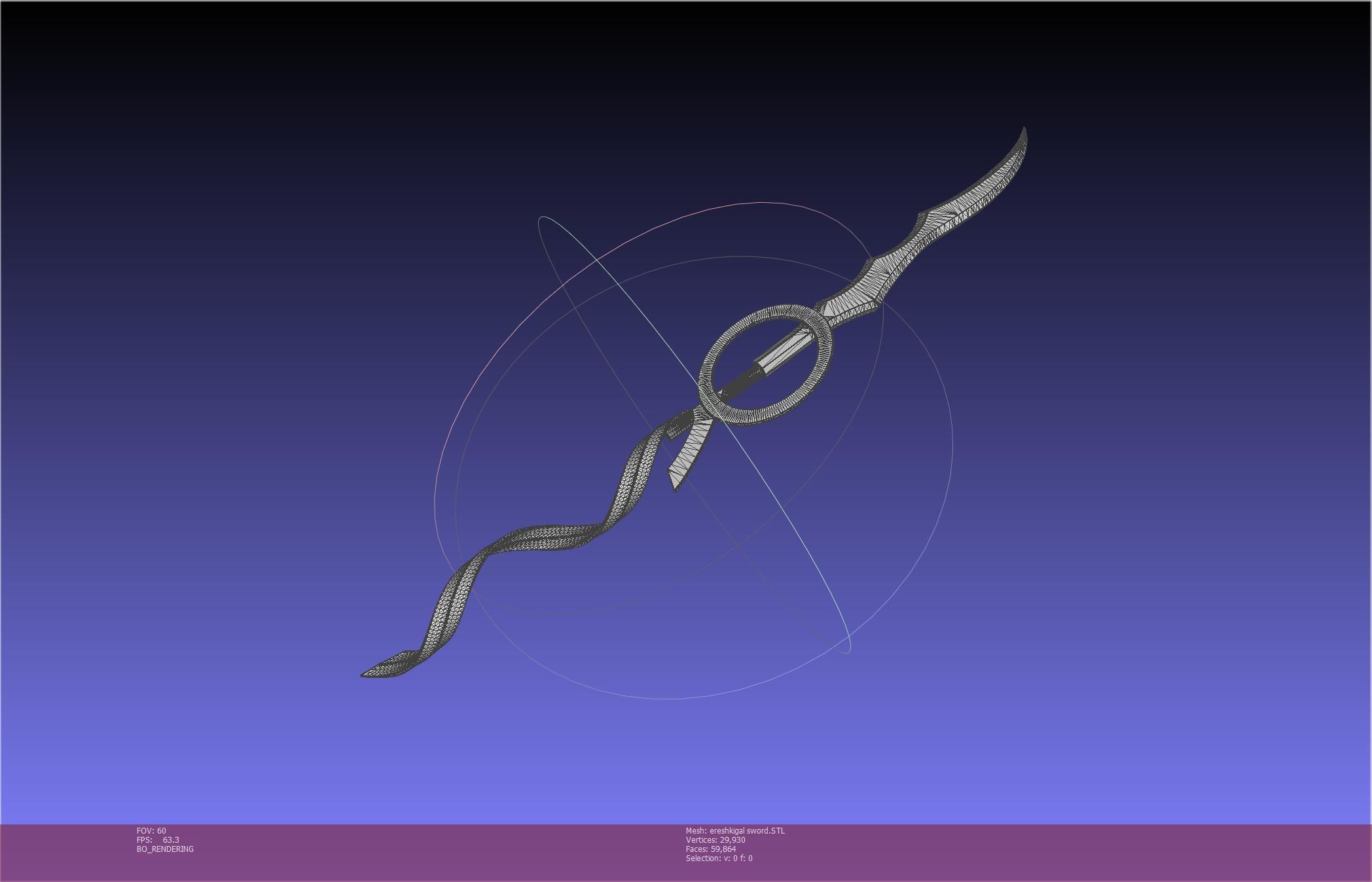 Fate Grand Order Ereshkigal Sword Printable Assembly 3D print model_6