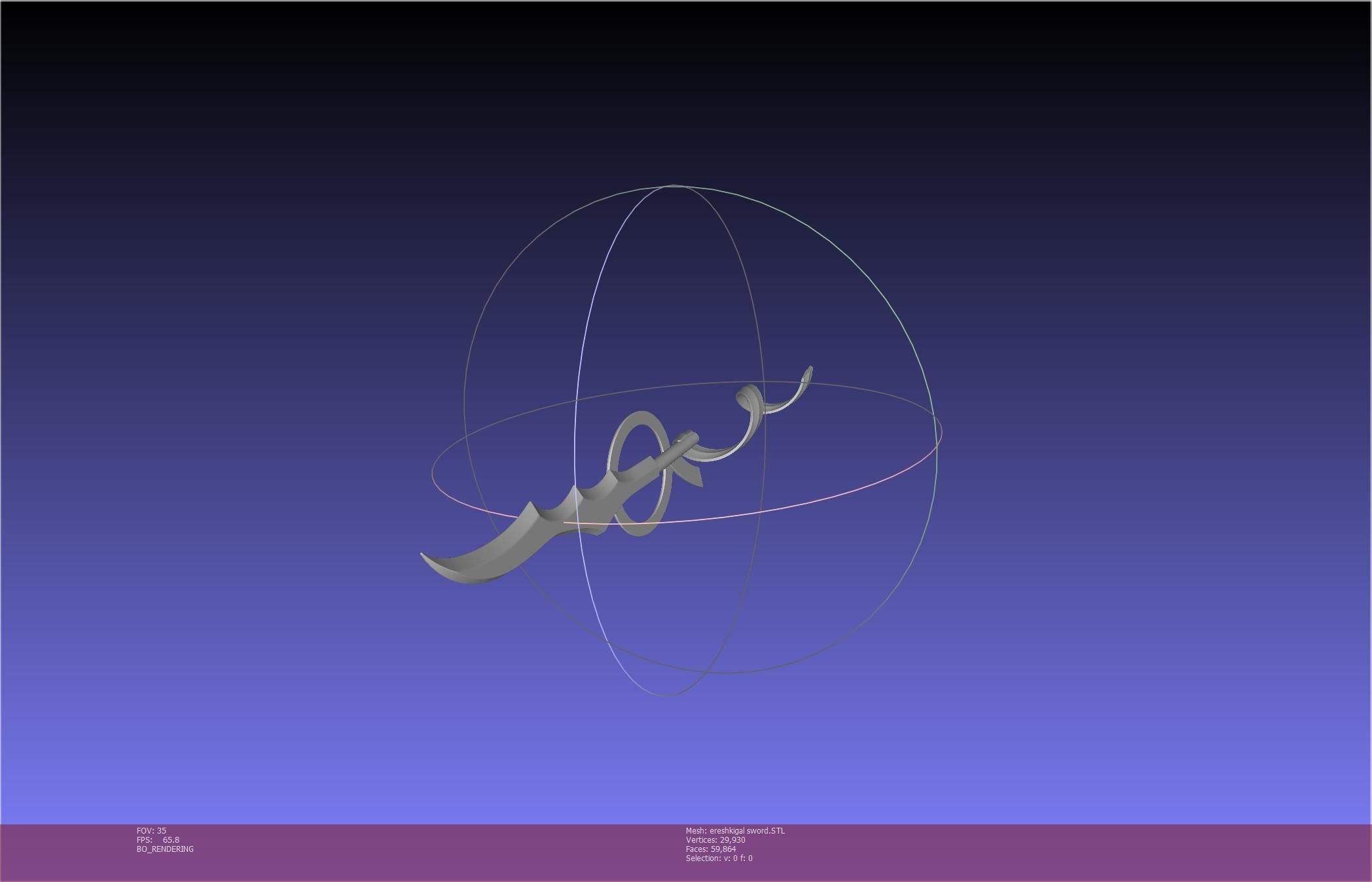 Fate Grand Order Ereshkigal Sword Printable Assembly 3D print model_29