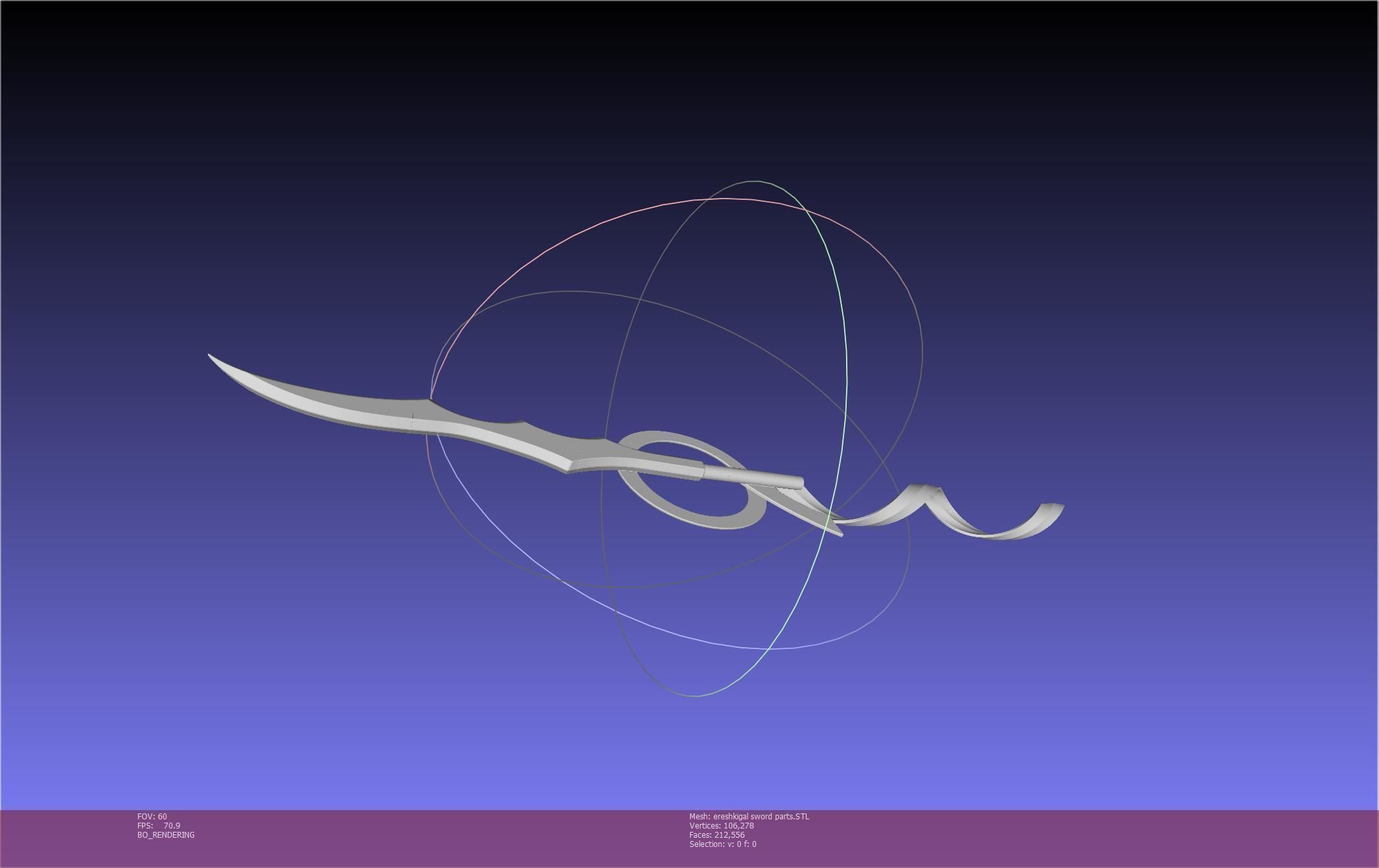 Fate Grand Order Ereshkigal Sword Printable Assembly 3D print model_100