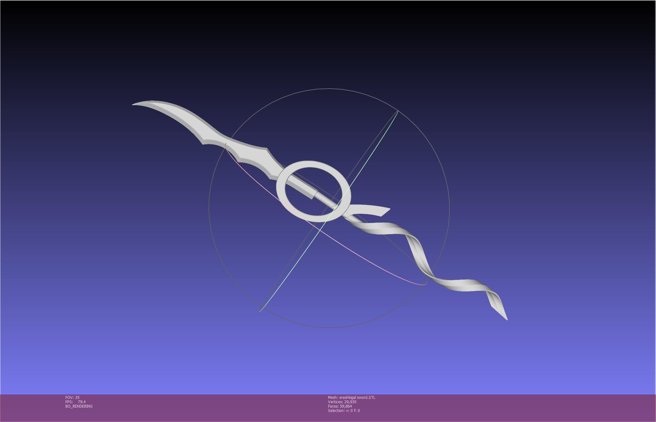 Fate Grand Order Ereshkigal Sword Printable Assembly 3D print model_54