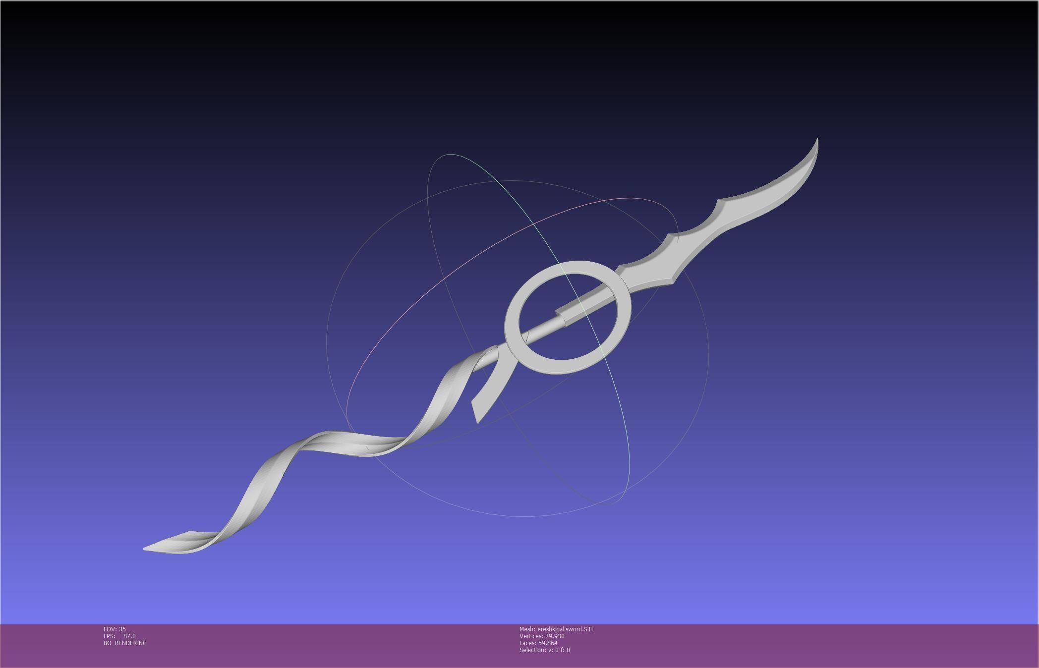 Fate Grand Order Ereshkigal Sword Printable Assembly 3D print model_19