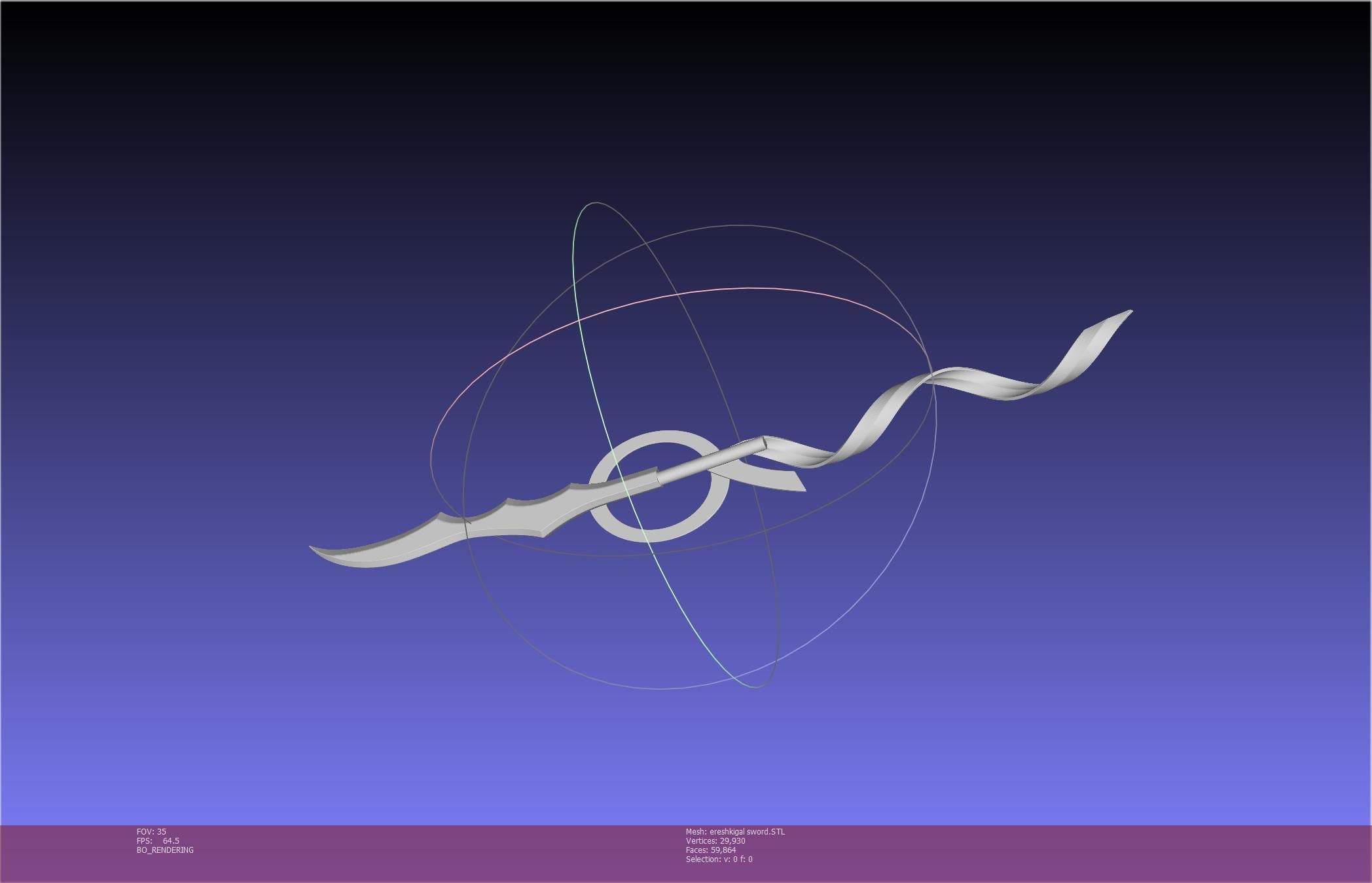 Fate Grand Order Ereshkigal Sword Printable Assembly 3D print model_46