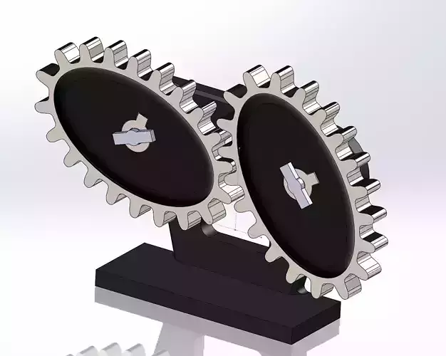 Elliptical gear - 3D Printing  3D print model Elliptical gear - 3D Printing  3D print model