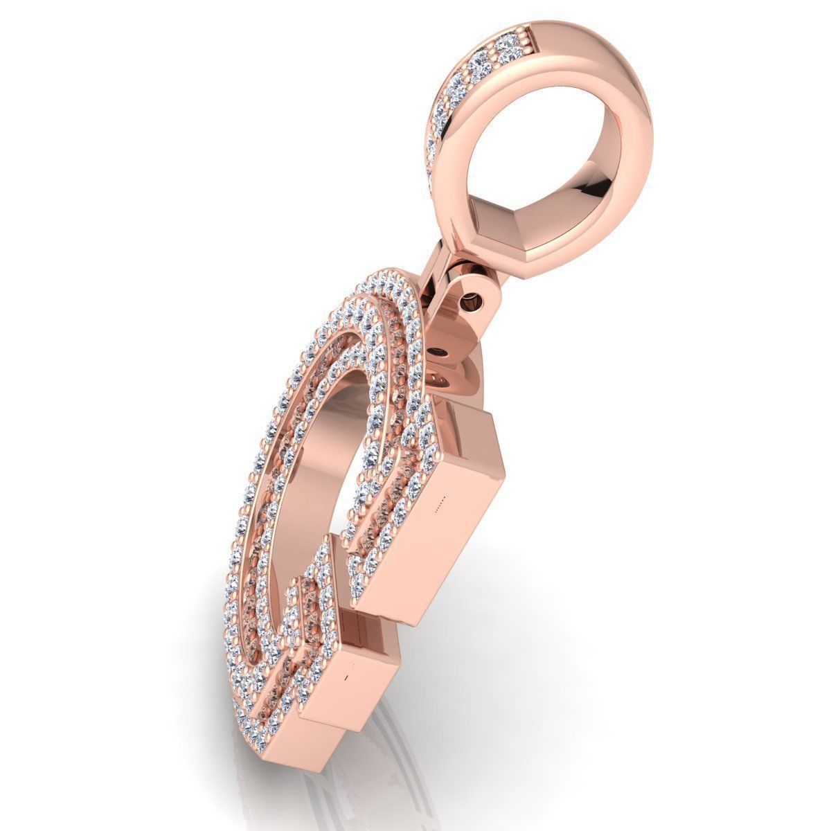 Alphabet Latter G Diamond Pendent 3d Model print 3D print model_11