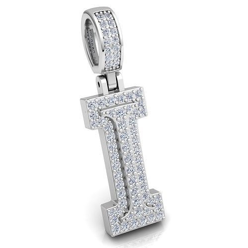 Alphabet Latter I Diamond Pendent 3d Model print 3D print model