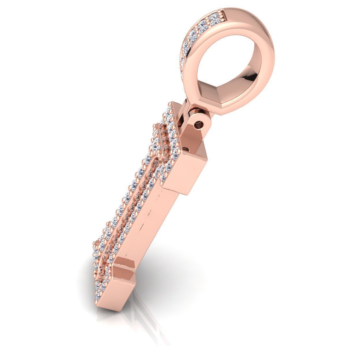 Alphabet Latter I Diamond Pendent 3d Model print 3D print model_11