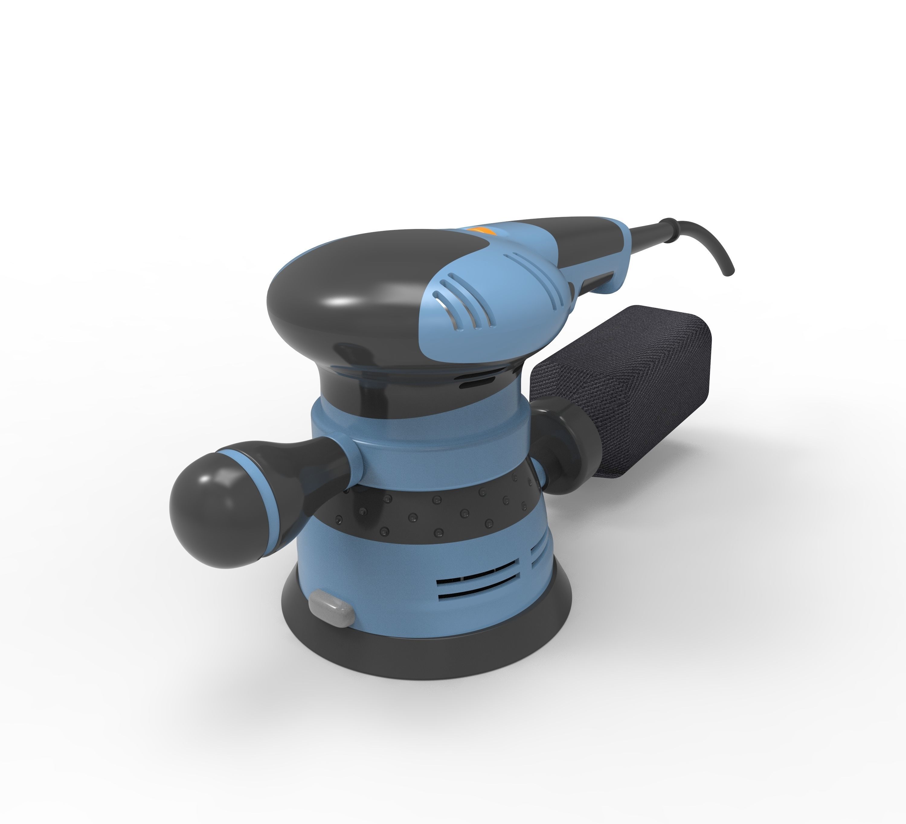 hand-held sanding machine Low-poly 3D model_4