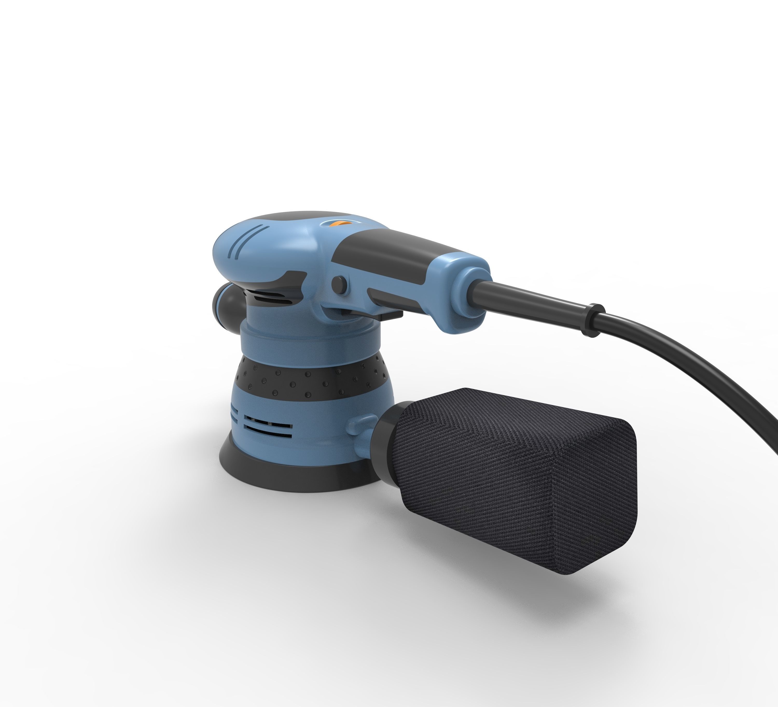hand-held sanding machine Low-poly 3D model_2