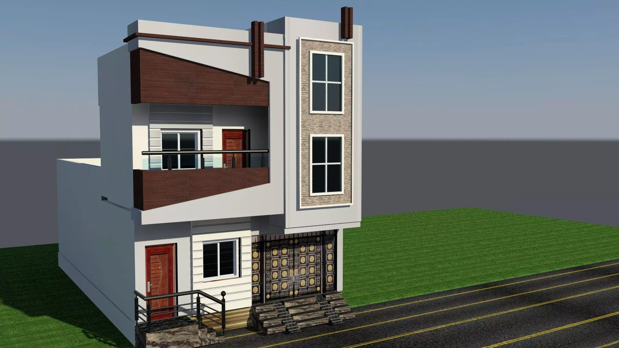 Elevation of building Free 3D print model