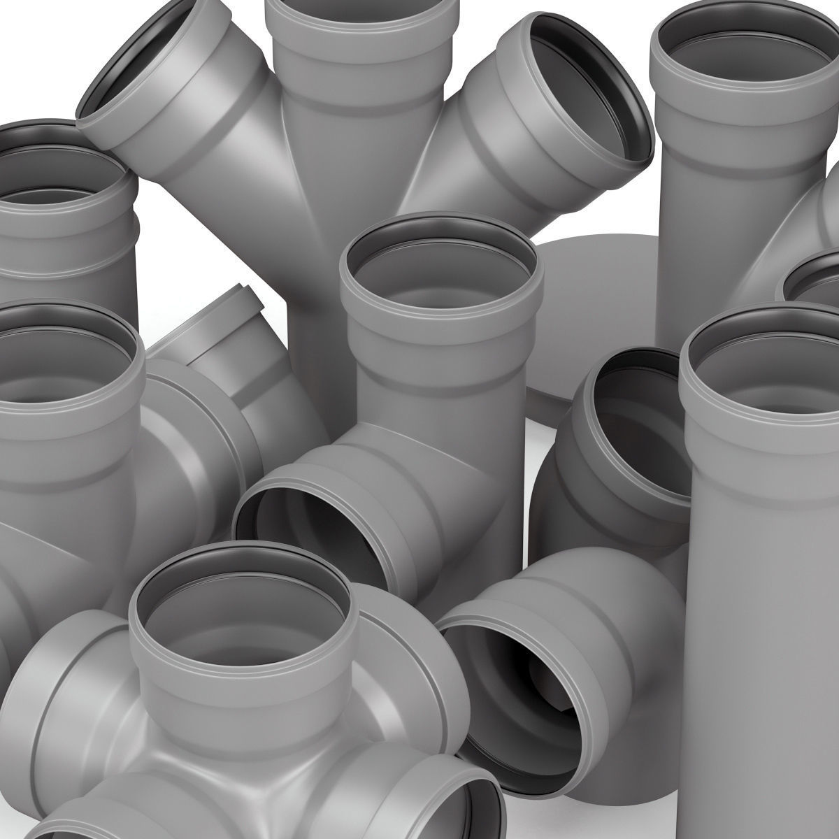 Sewer pipes collection counstraction 3D model_20
