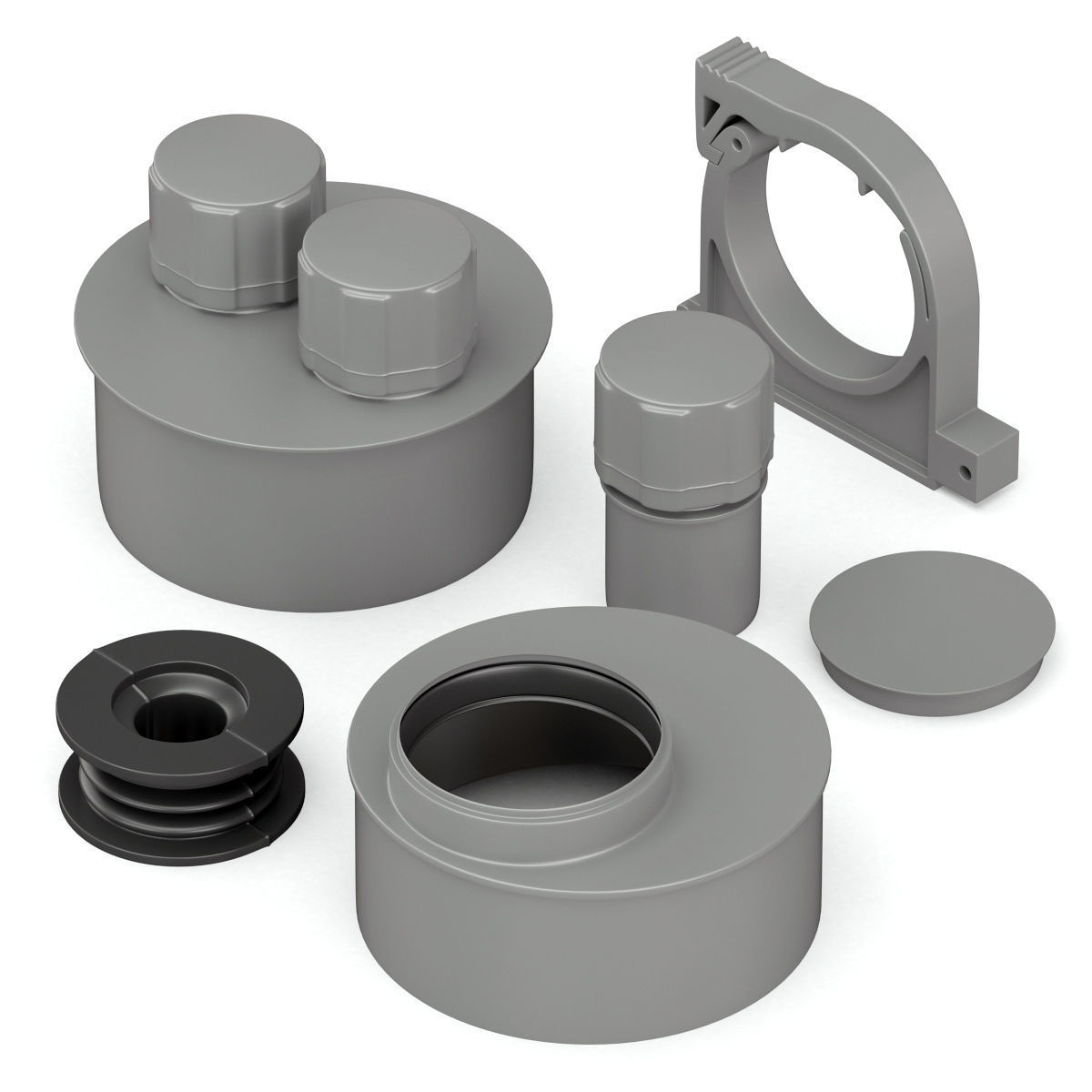 Sewer pipes collection counstraction 3D model_22